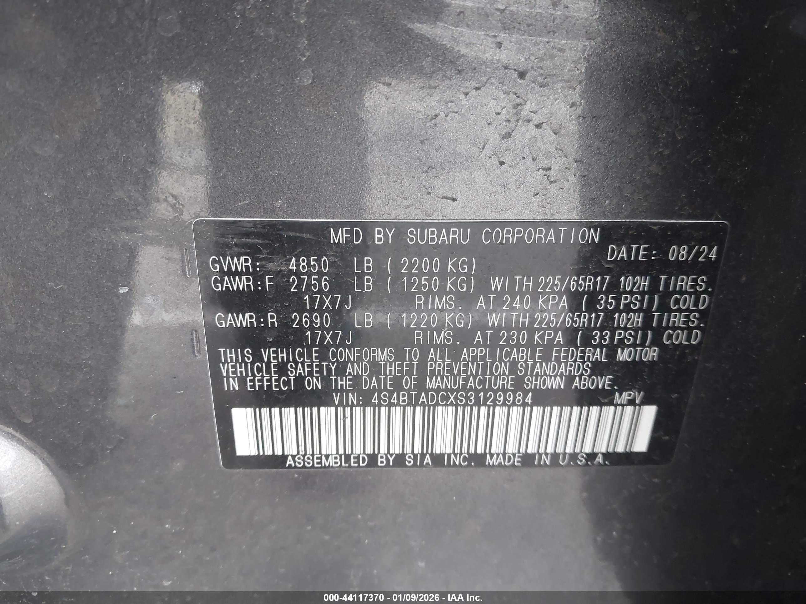 SUBARU OUTBACK image 9