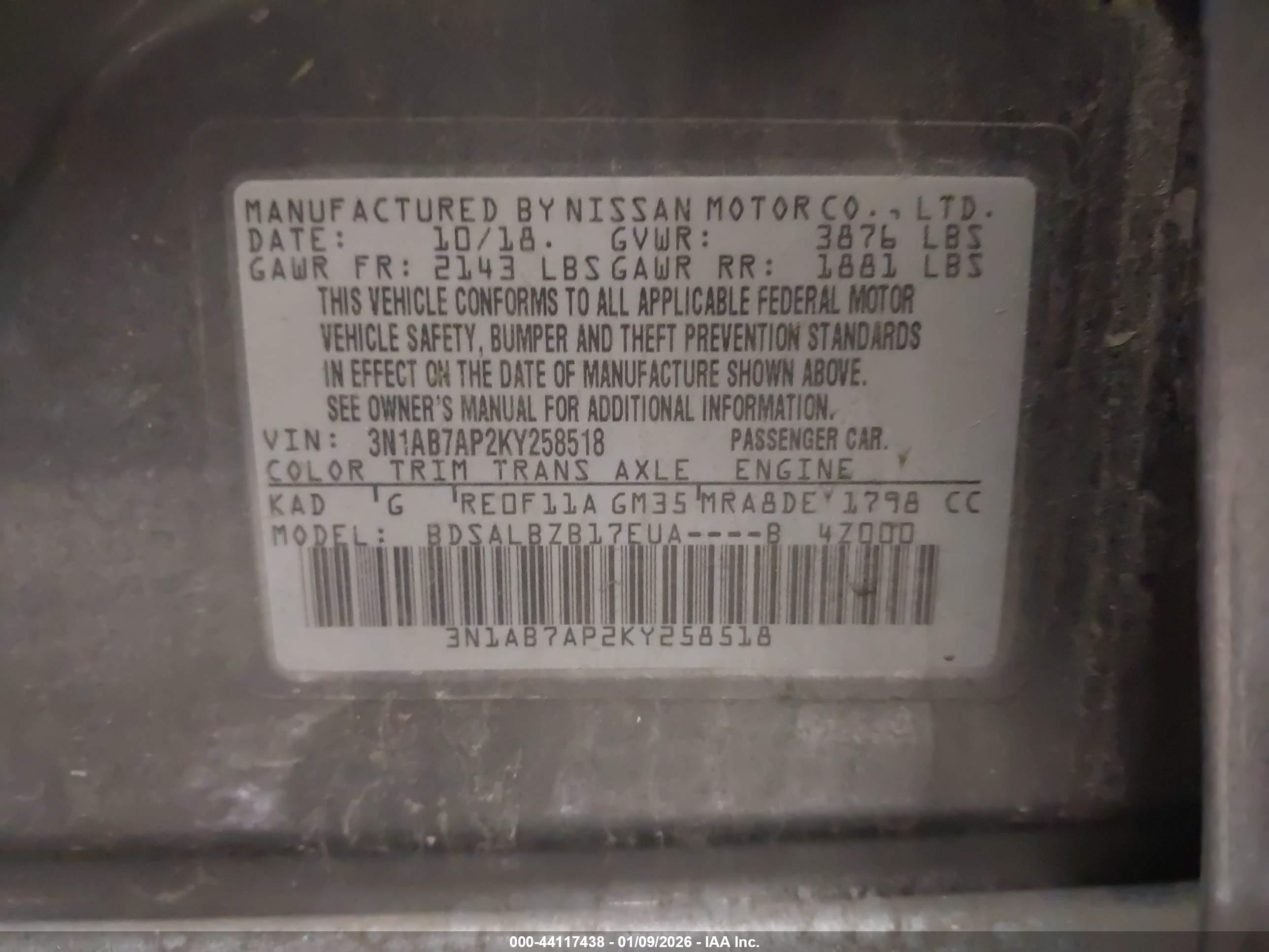 NISSAN SENTRA image 9