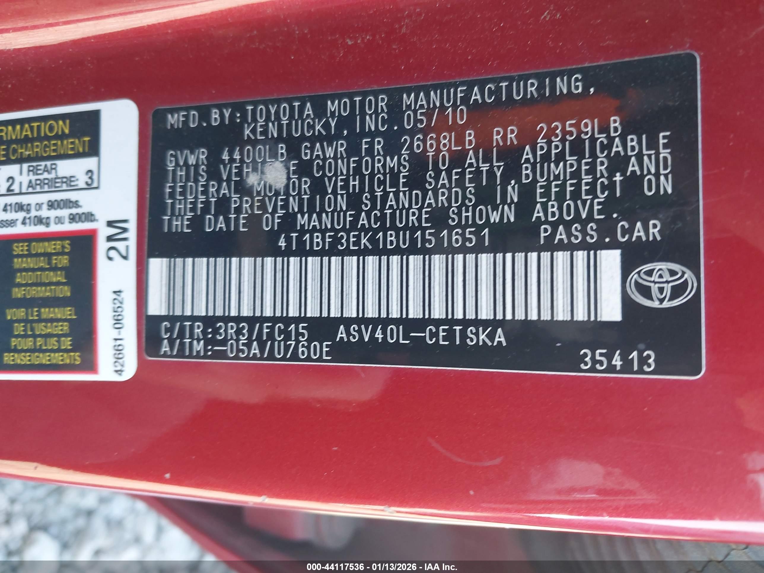 TOYOTA CAMRY image 9