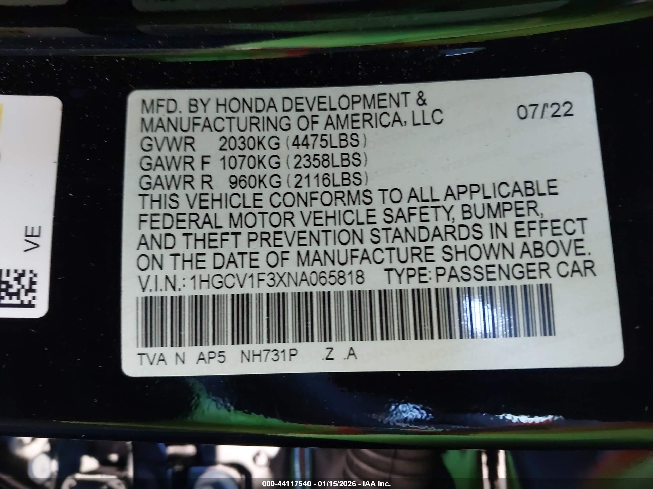 HONDA ACCORD image 9
