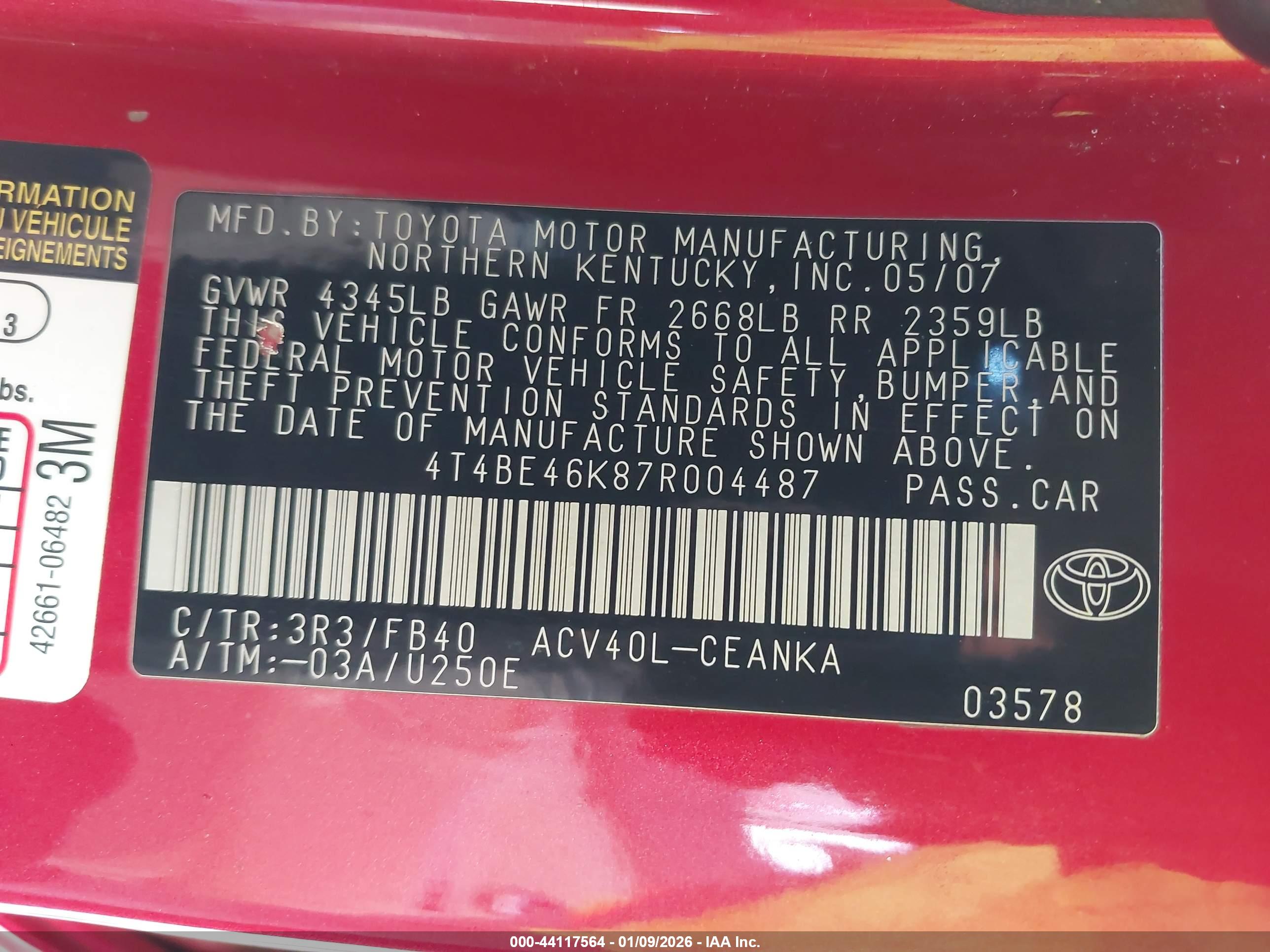 TOYOTA CAMRY image 9