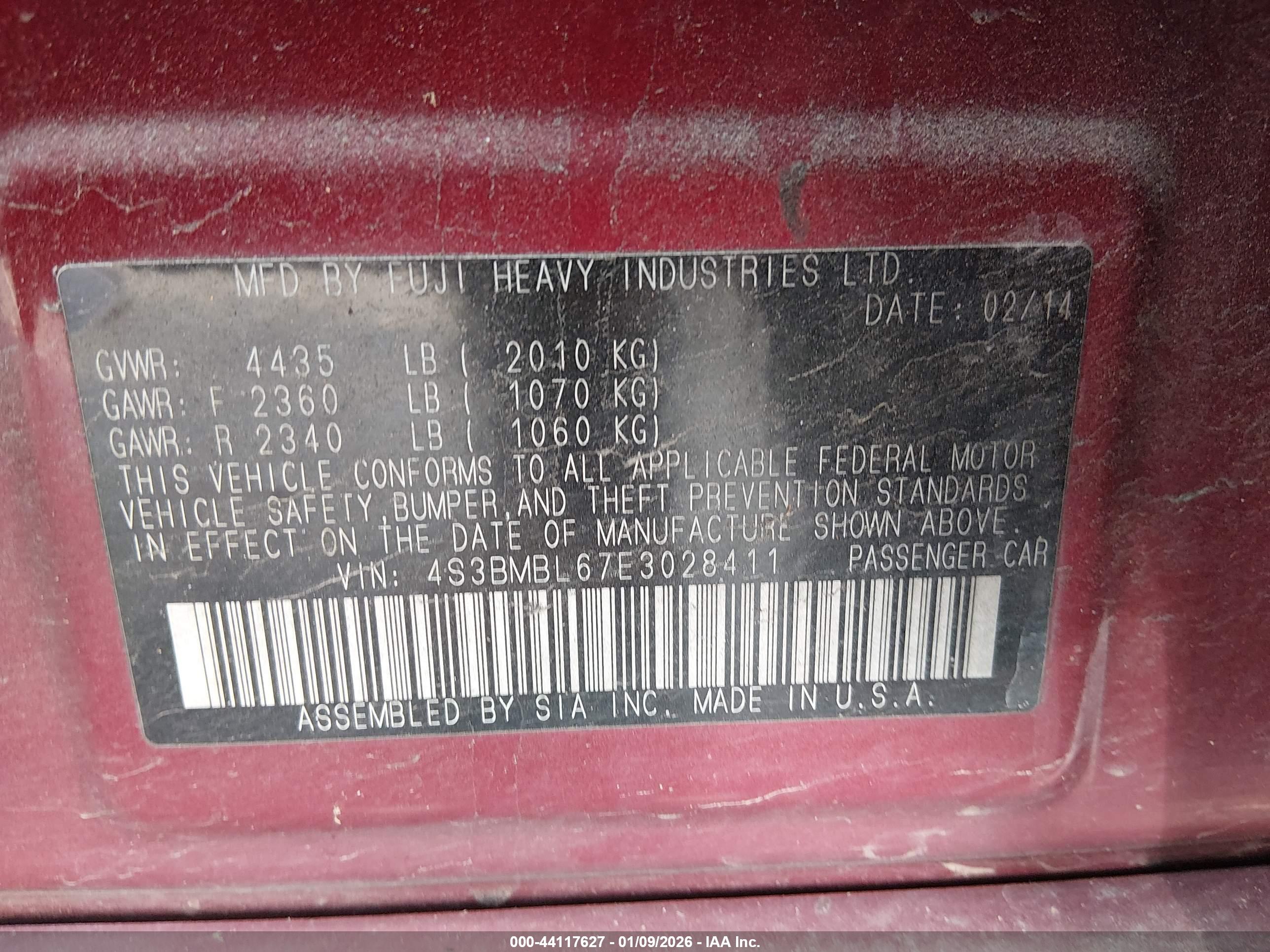 SUBARU LEGACY image 9