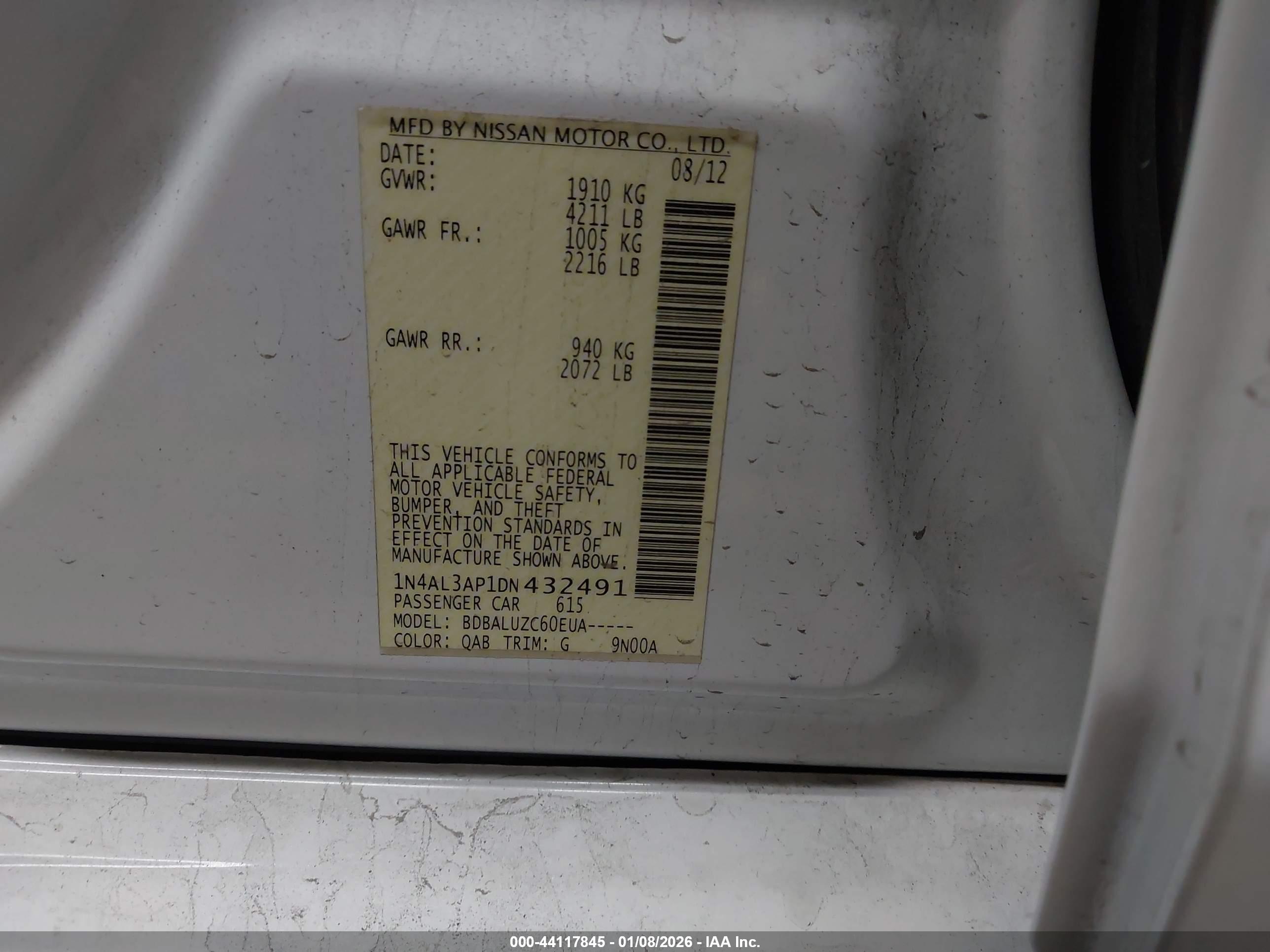 NISSAN ALTIMA image 9