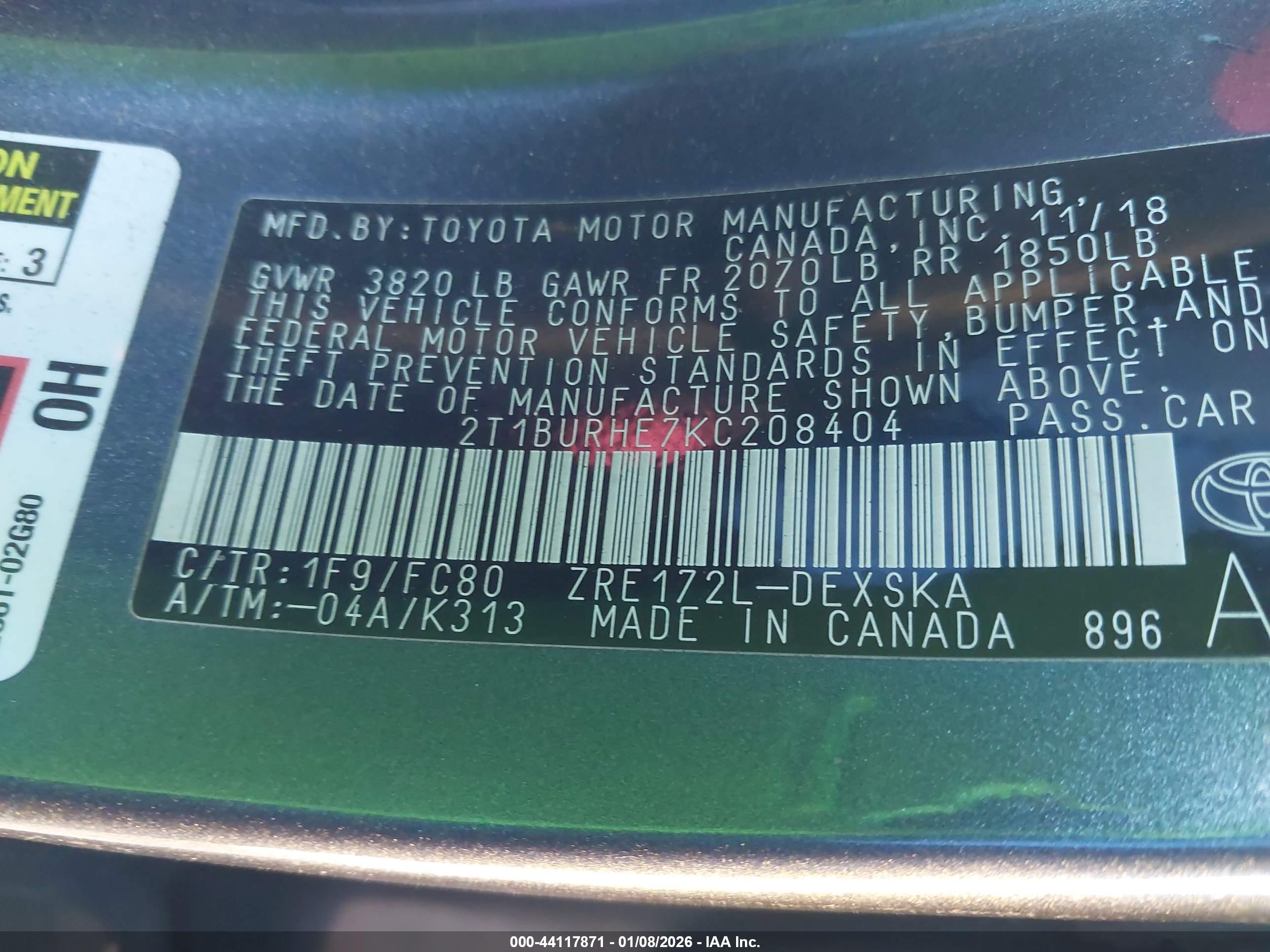 TOYOTA COROLLA image 9