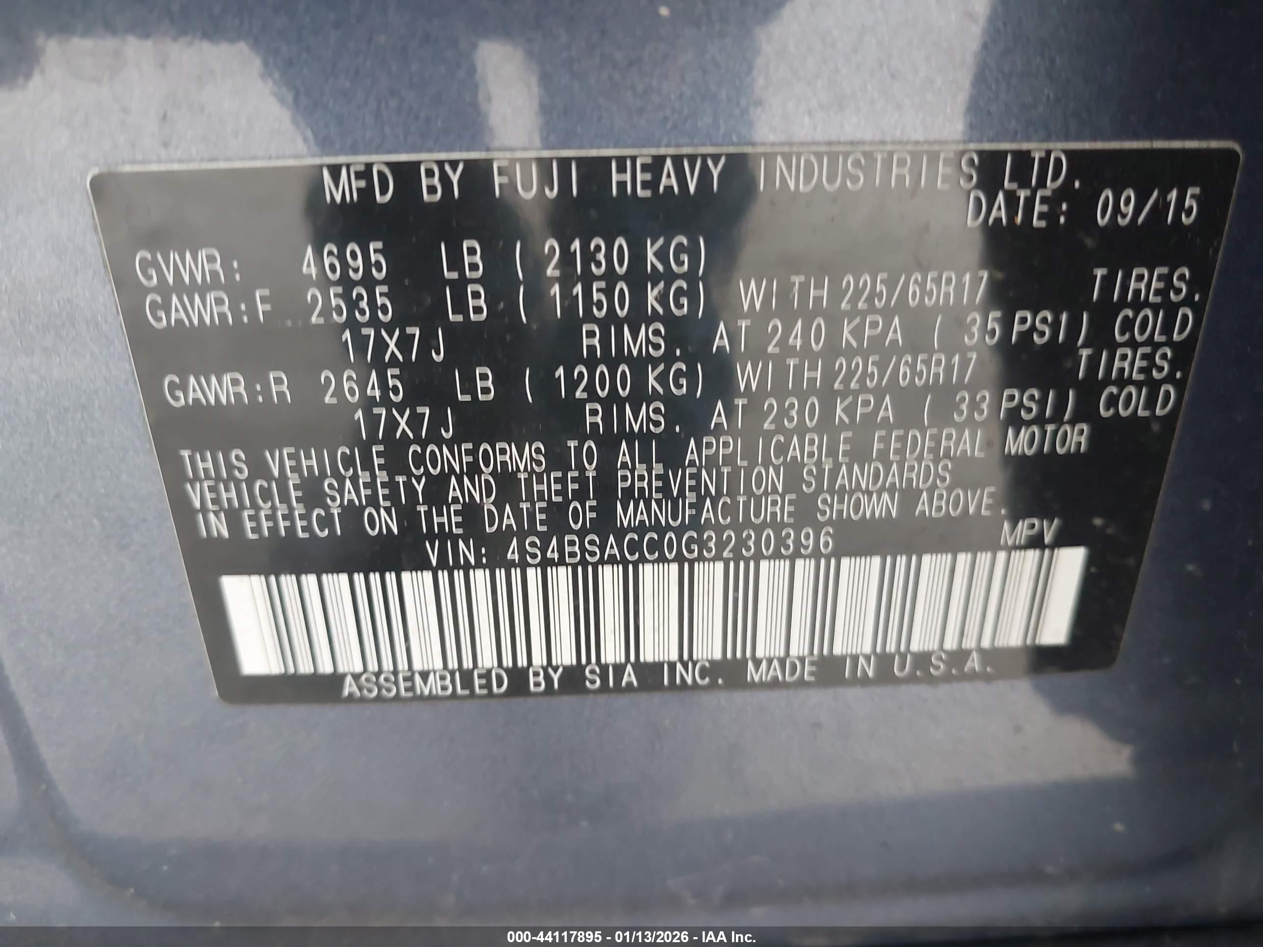 SUBARU OUTBACK image 9