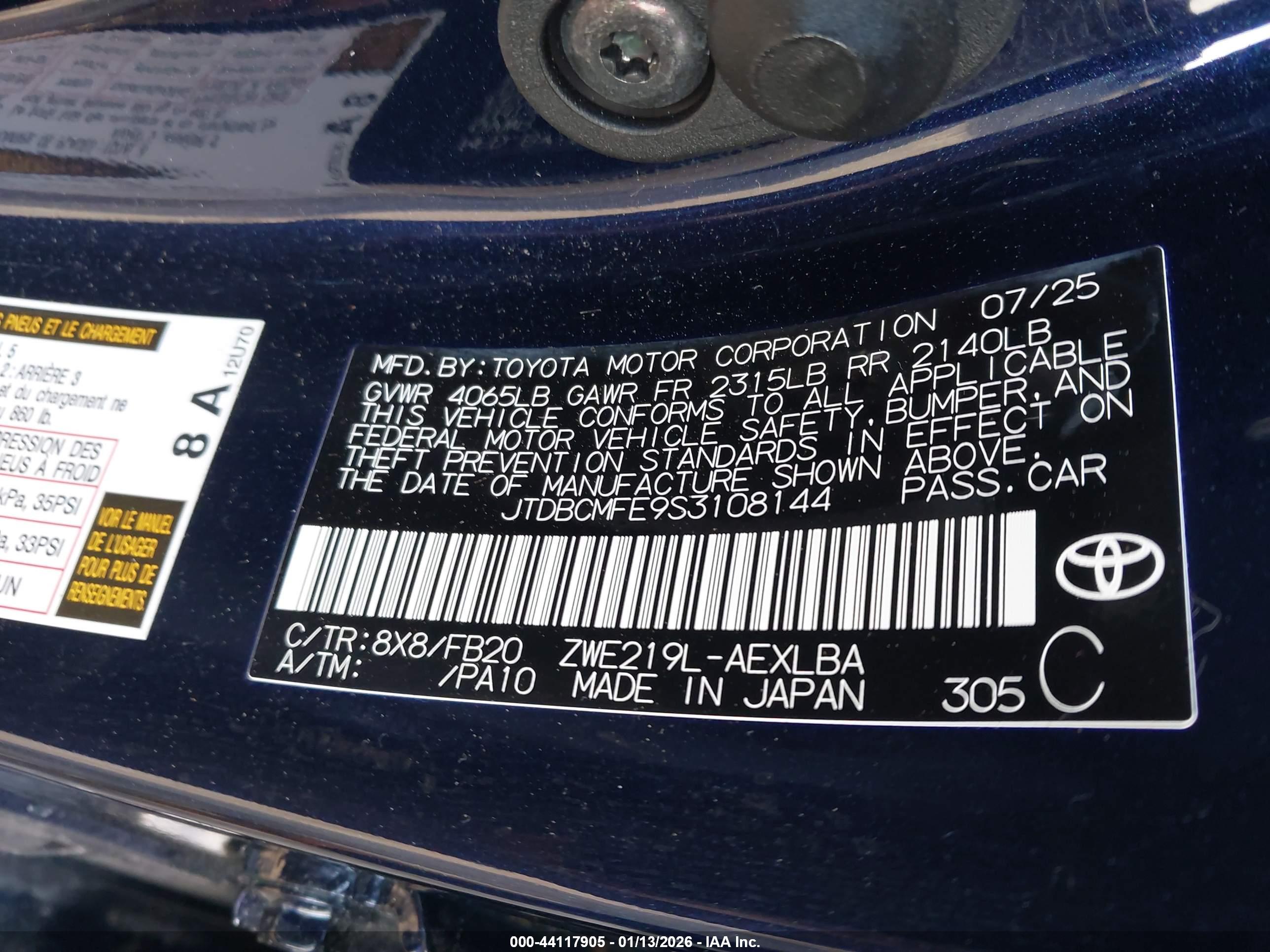 TOYOTA COROLLA image 9