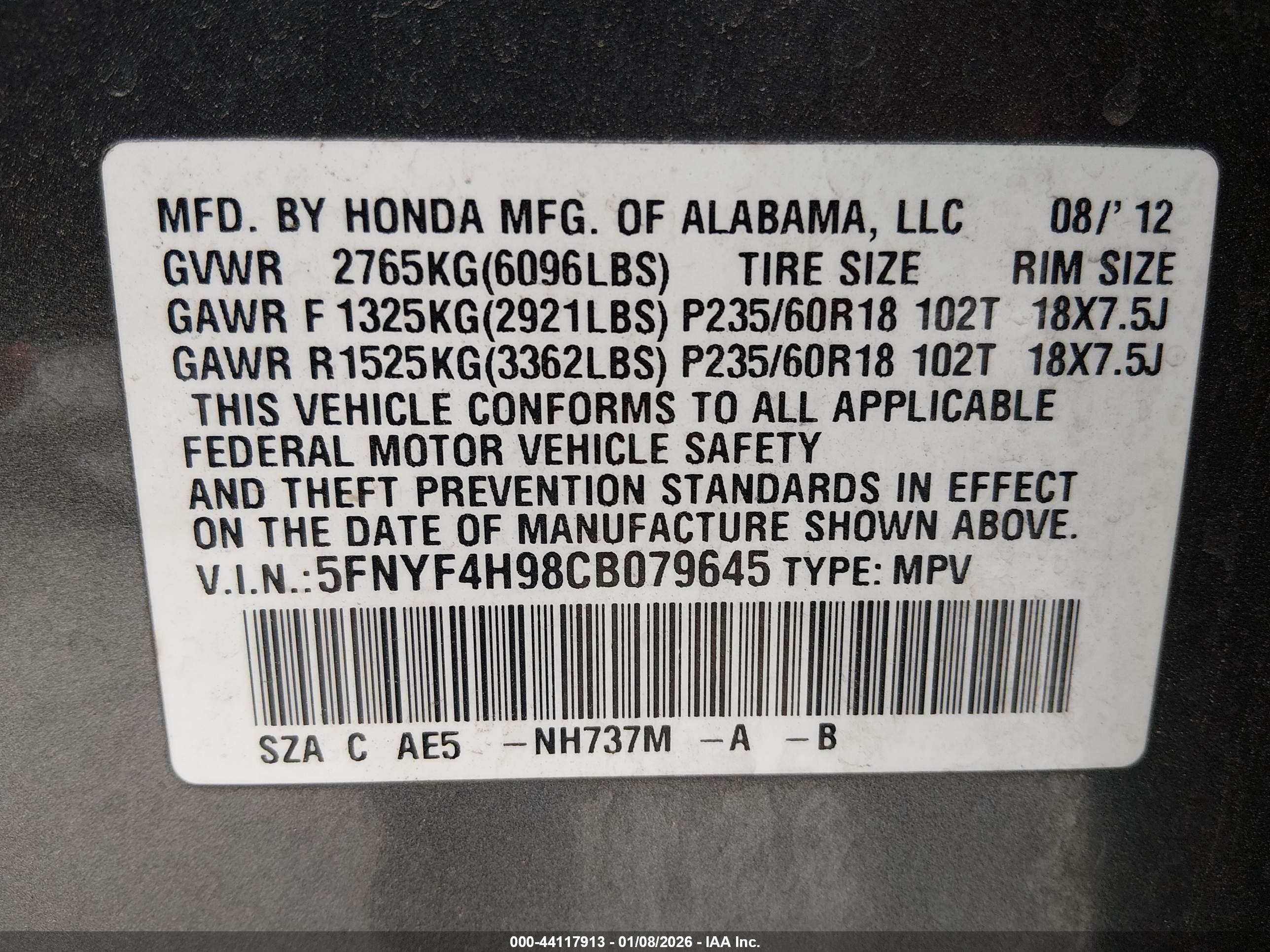 HONDA PILOT image 9