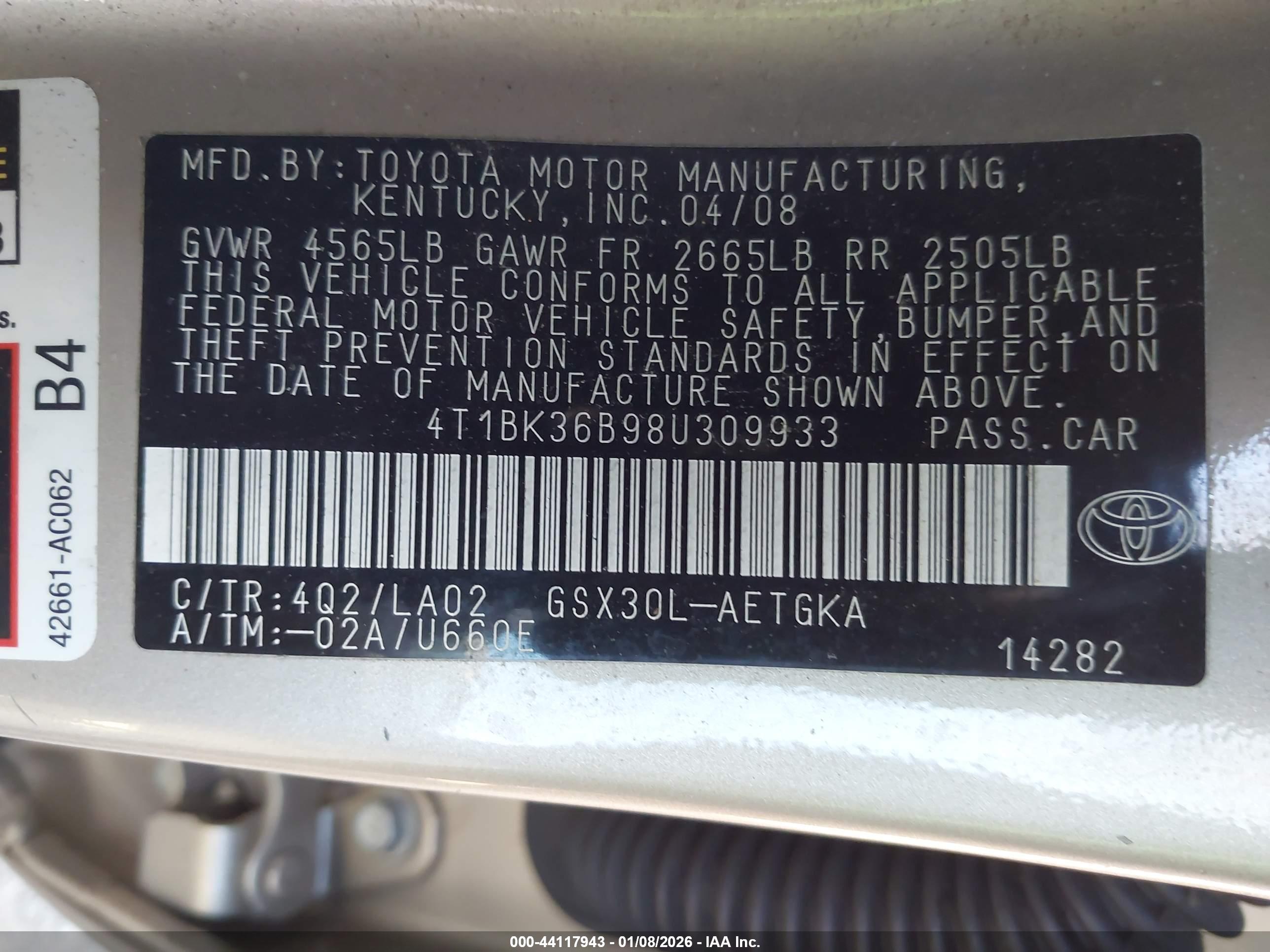 TOYOTA AVALON image 9