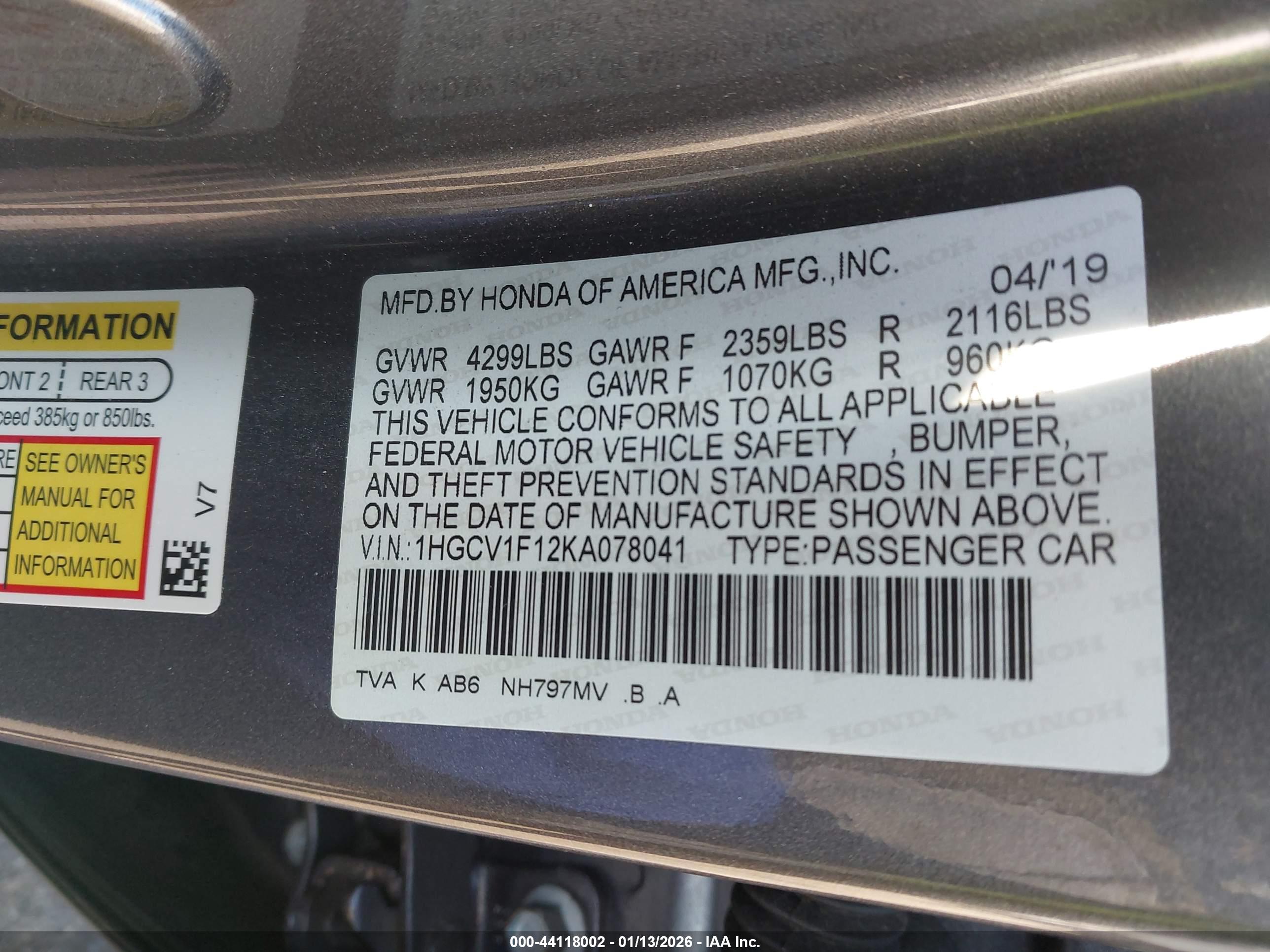 HONDA ACCORD image 9