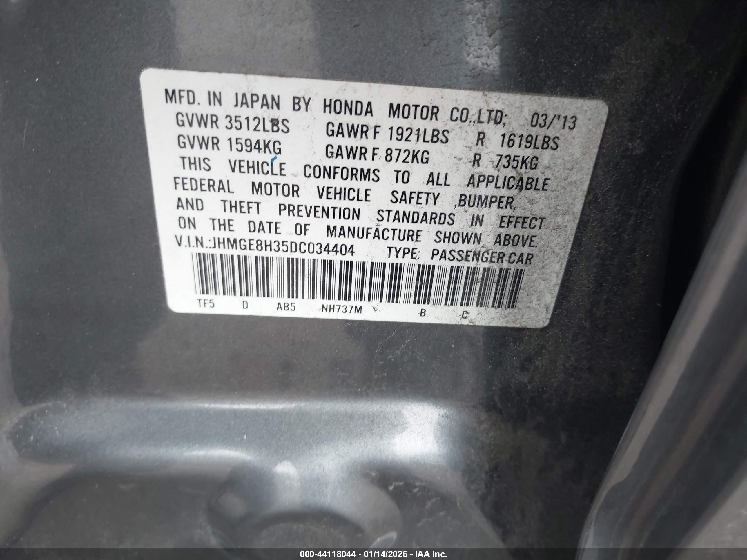 HONDA FIT image 9