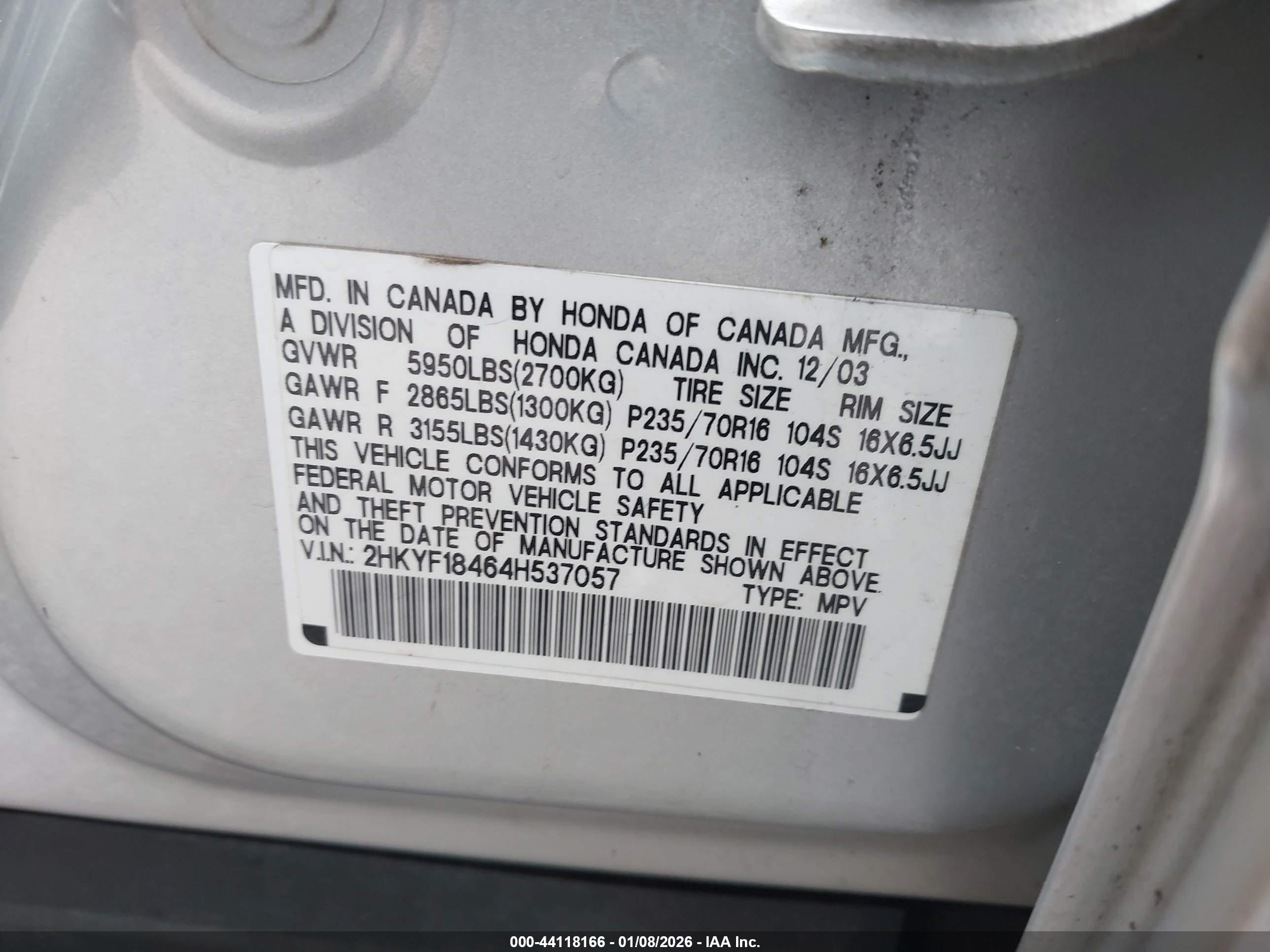 HONDA PILOT image 9