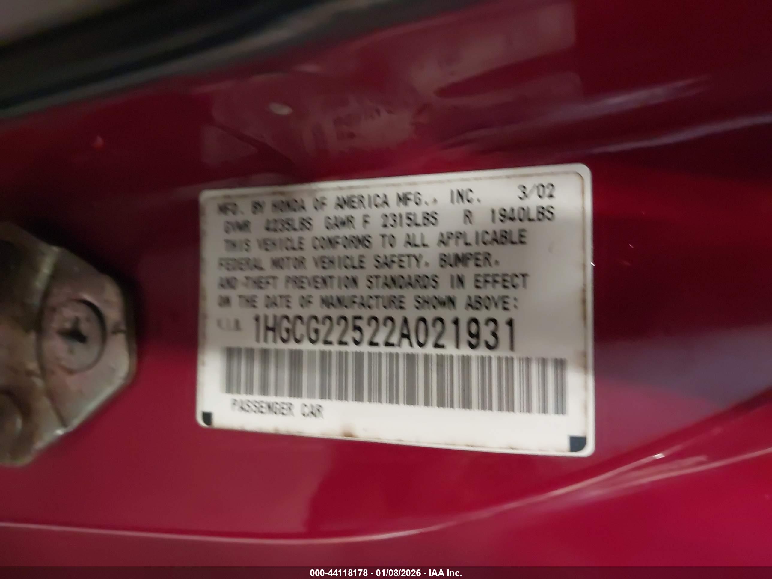 HONDA ACCORD image 9