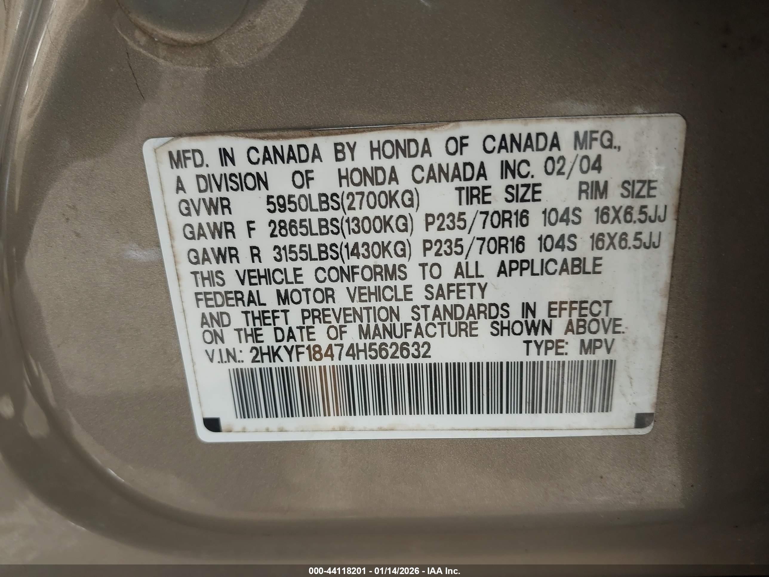 HONDA PILOT image 9