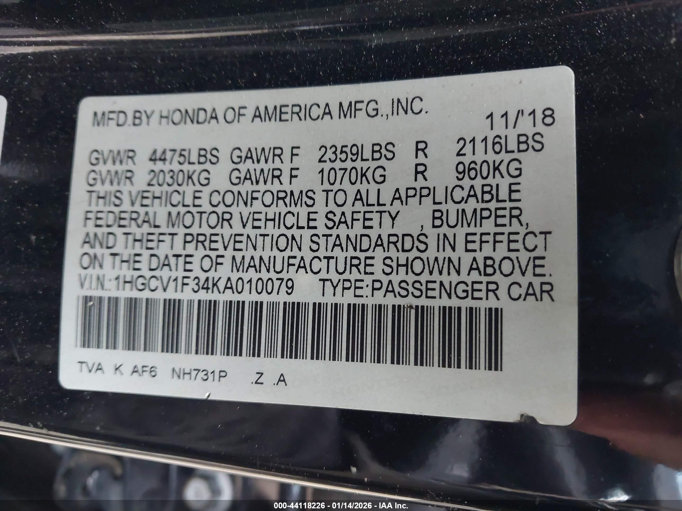 HONDA ACCORD image 9
