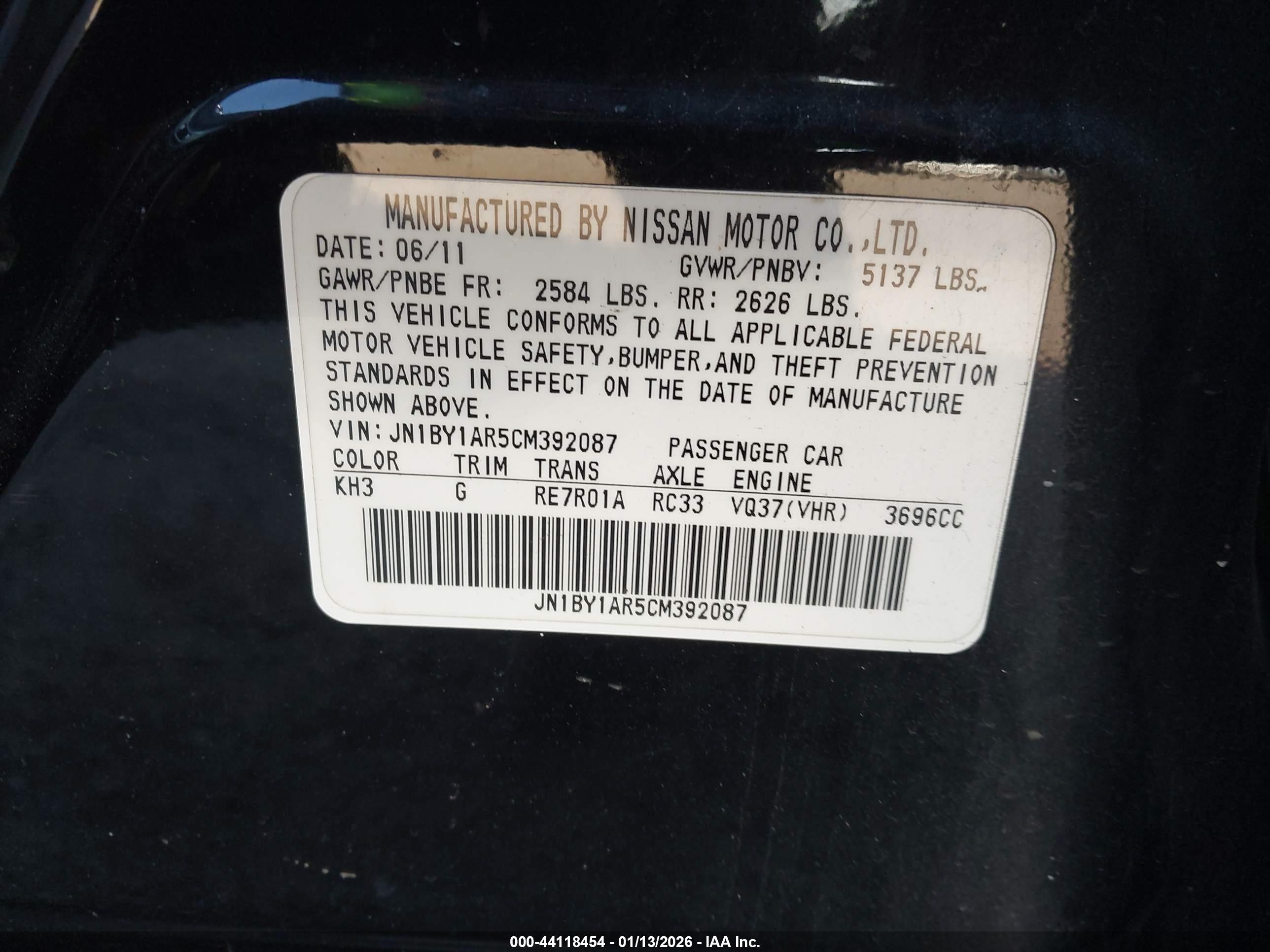 INFINITI M37X image 9