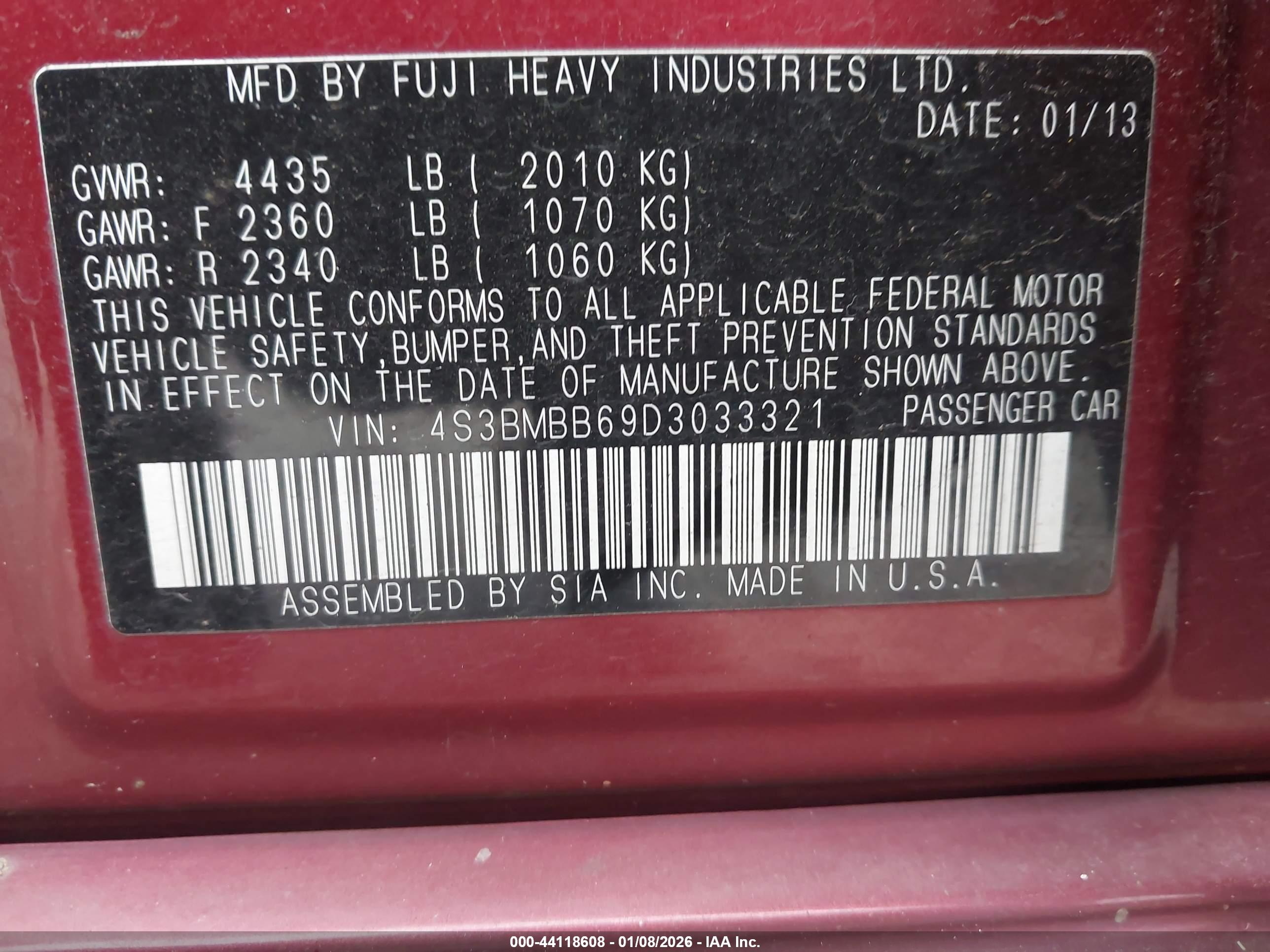 SUBARU LEGACY image 9