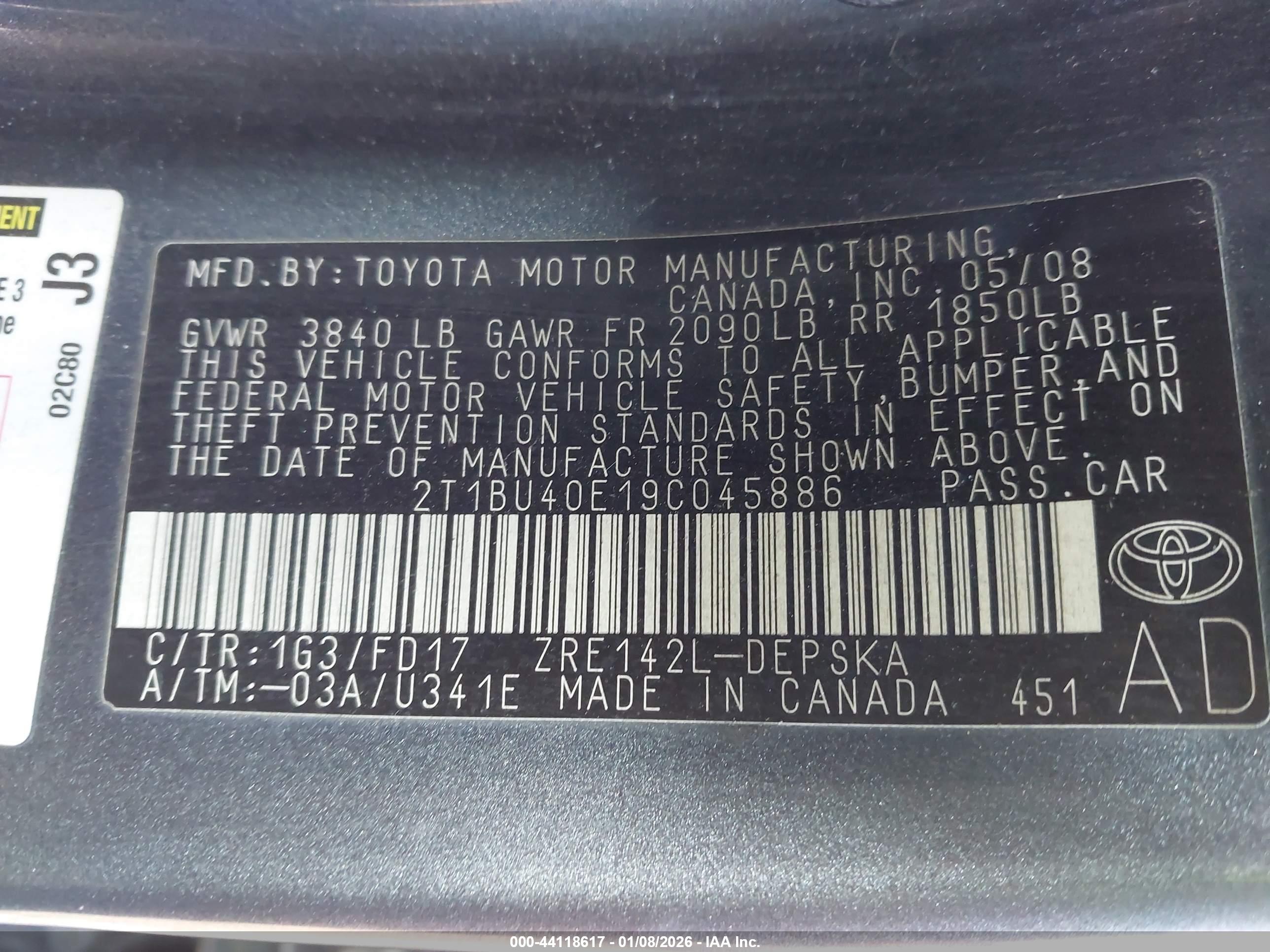 TOYOTA COROLLA image 9