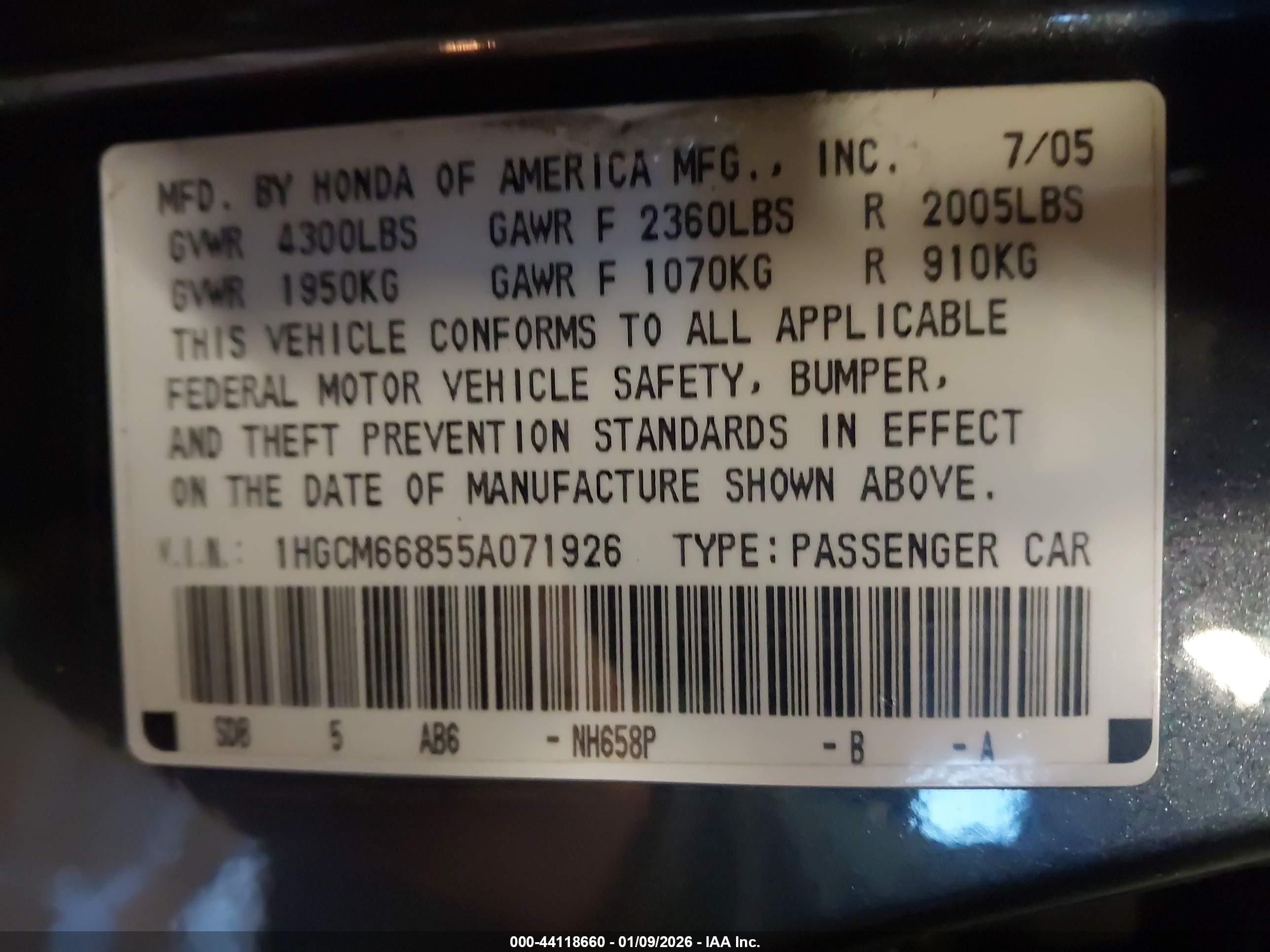 HONDA ACCORD image 9