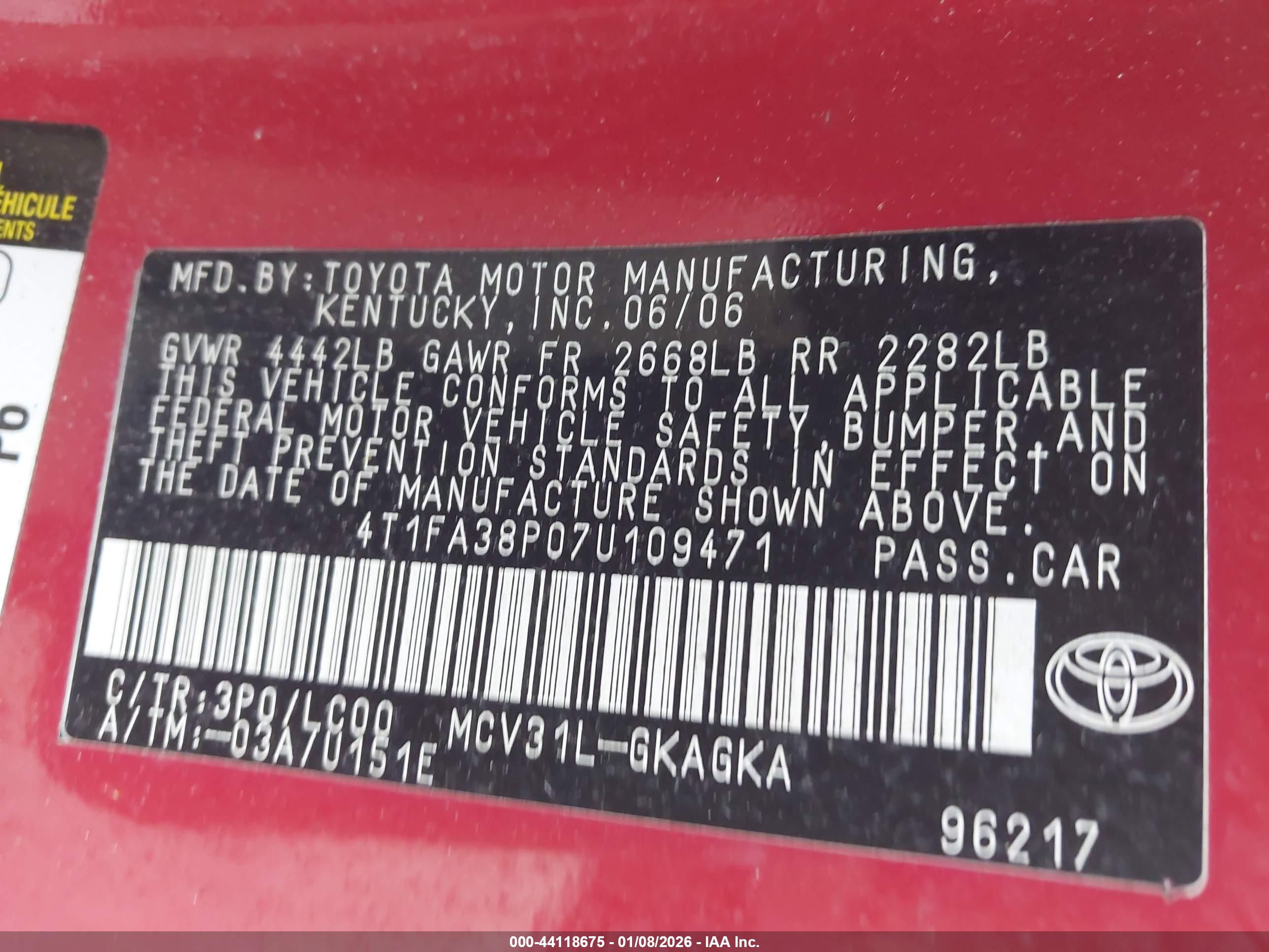 TOYOTA CAMRY image 9