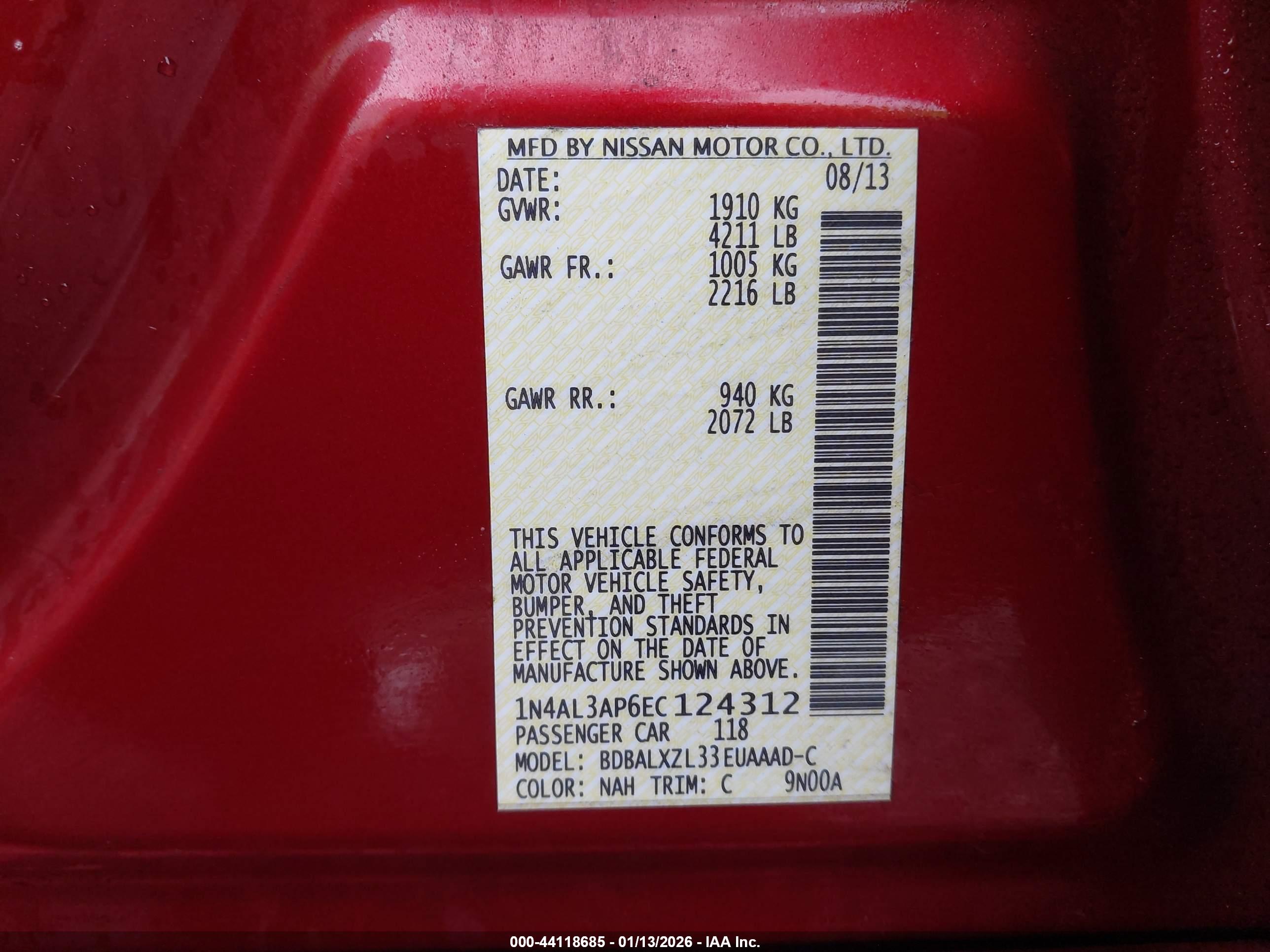 NISSAN ALTIMA image 9