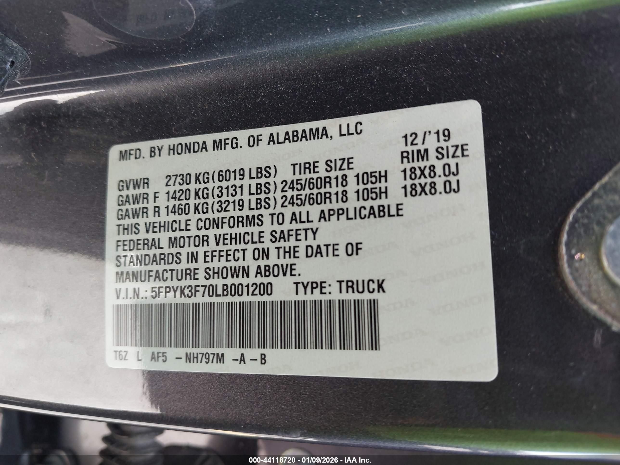 HONDA RIDGELINE image 9
