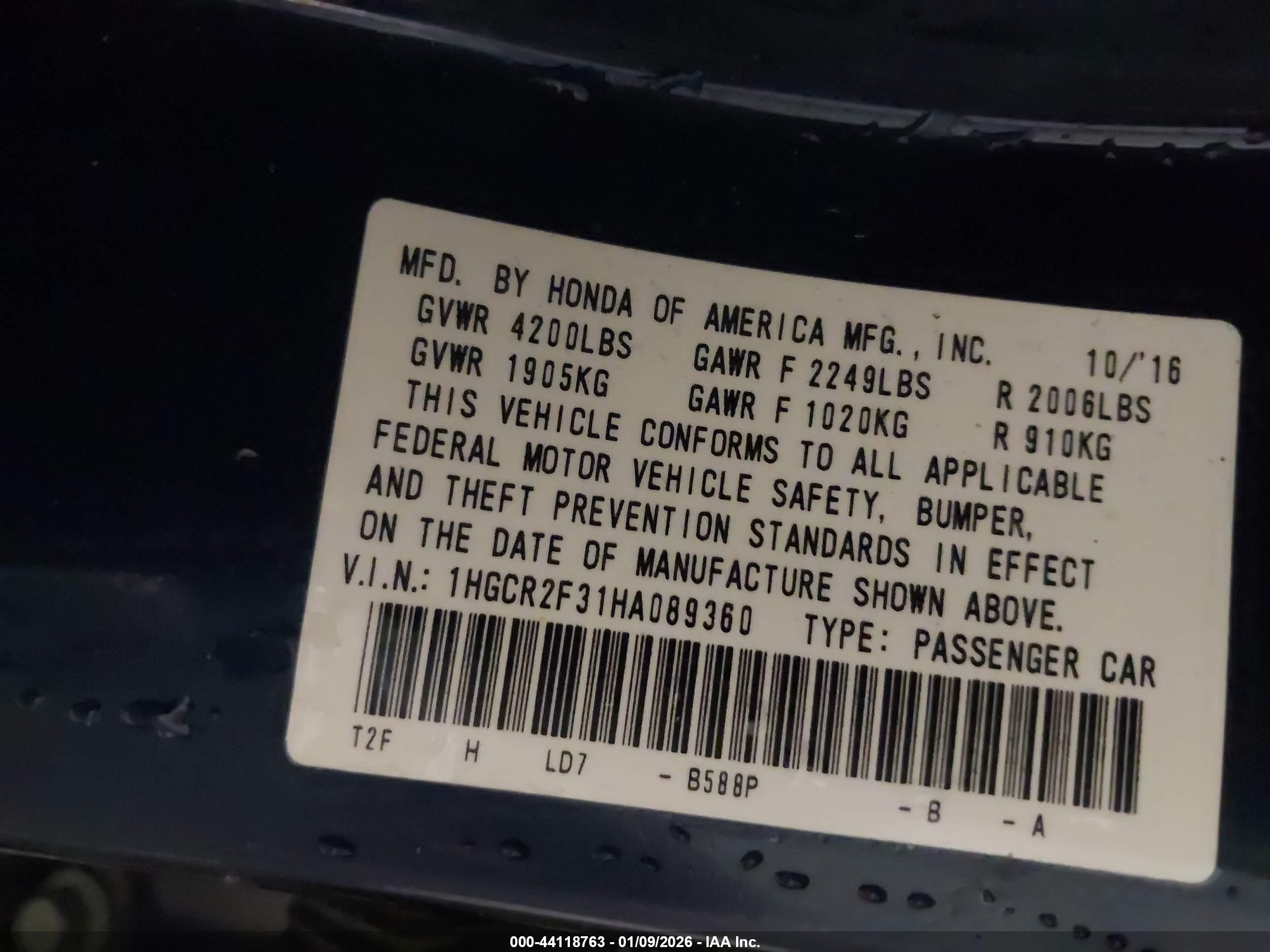 HONDA ACCORD image 9