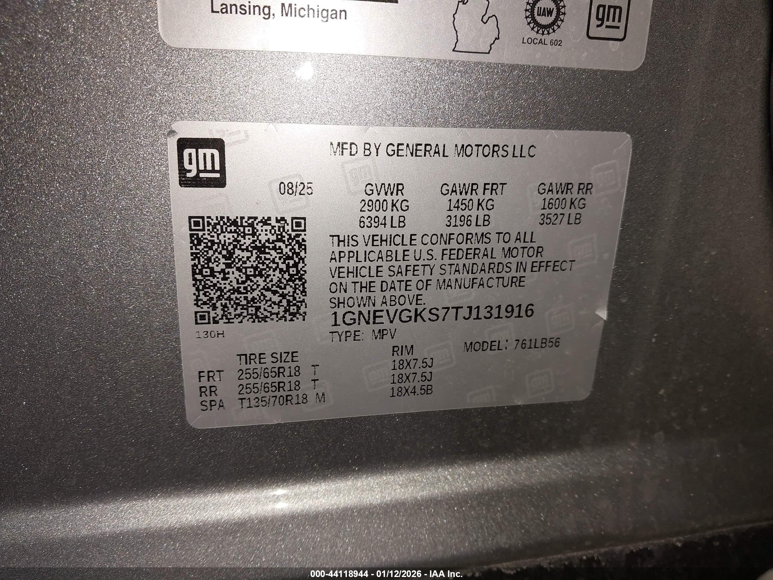 CHEVROLET TRAVERSE image 9