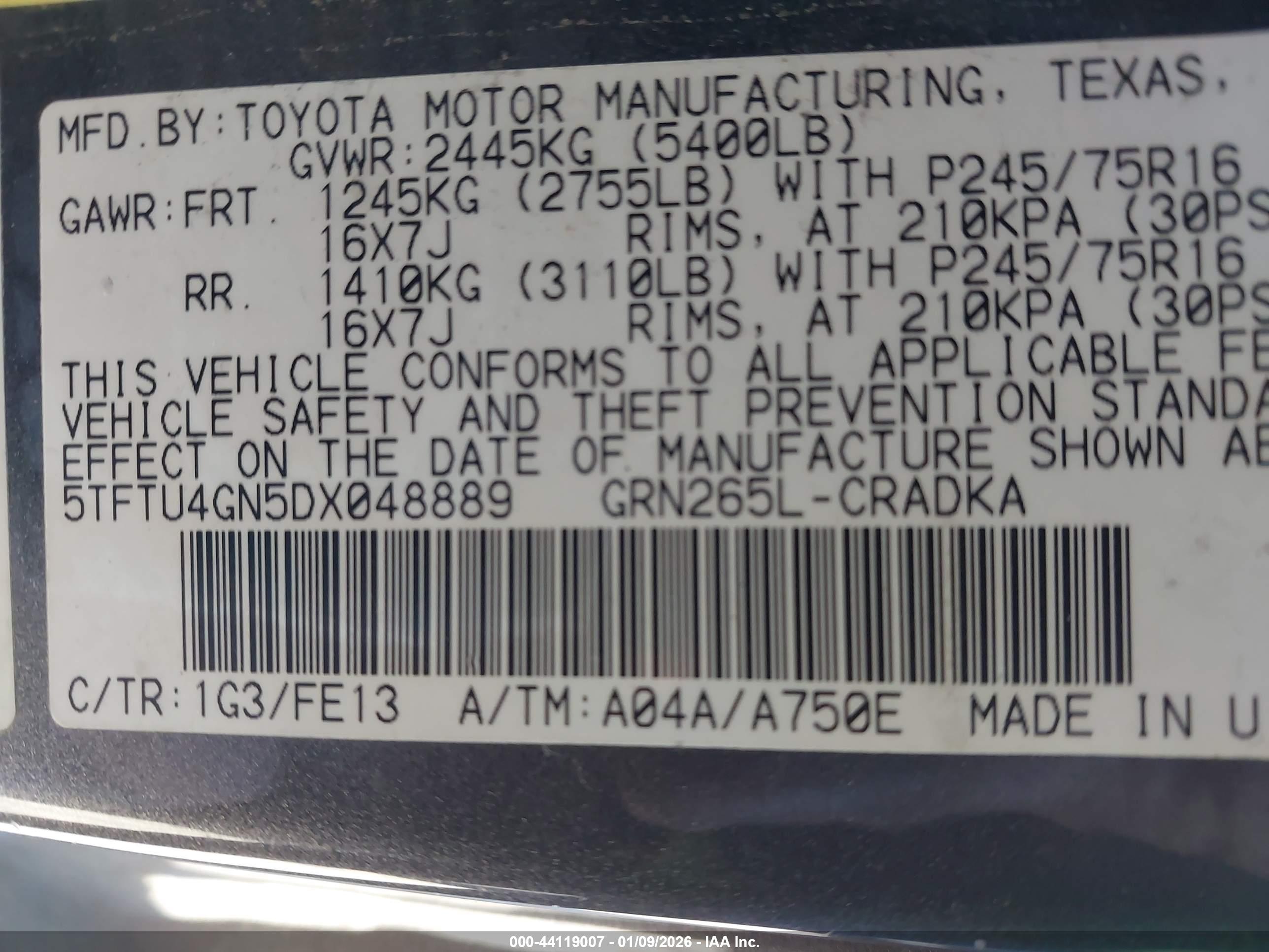 TOYOTA TACOMA image 9