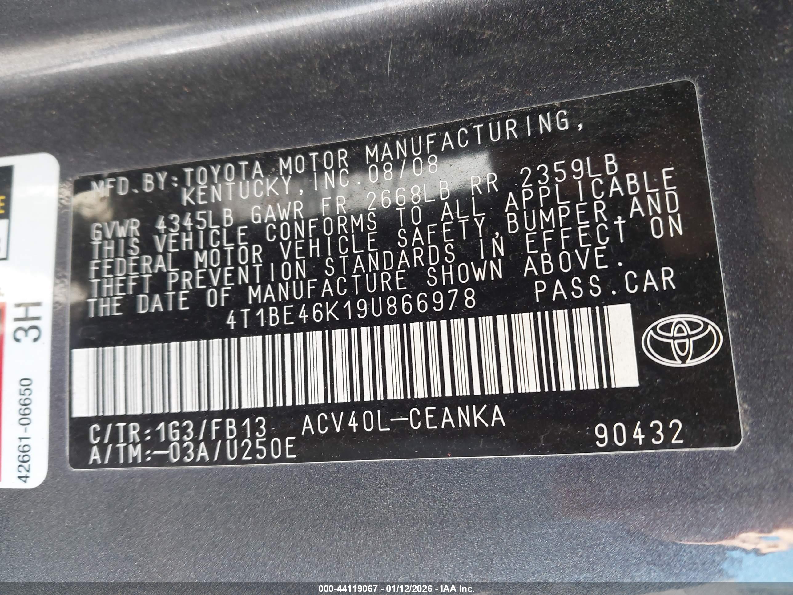 TOYOTA CAMRY image 9