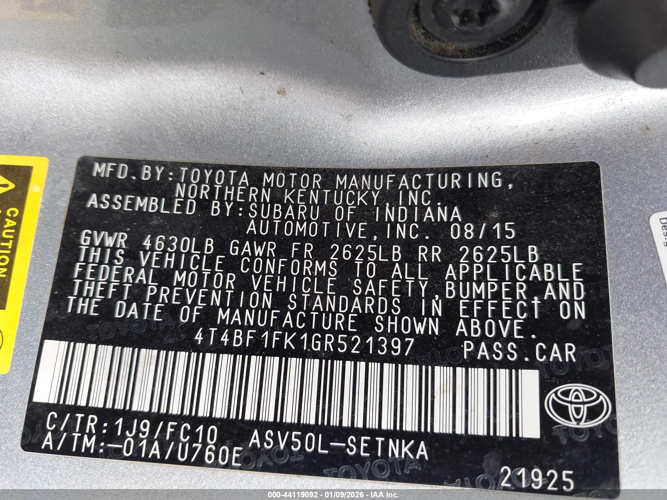 TOYOTA CAMRY image 9