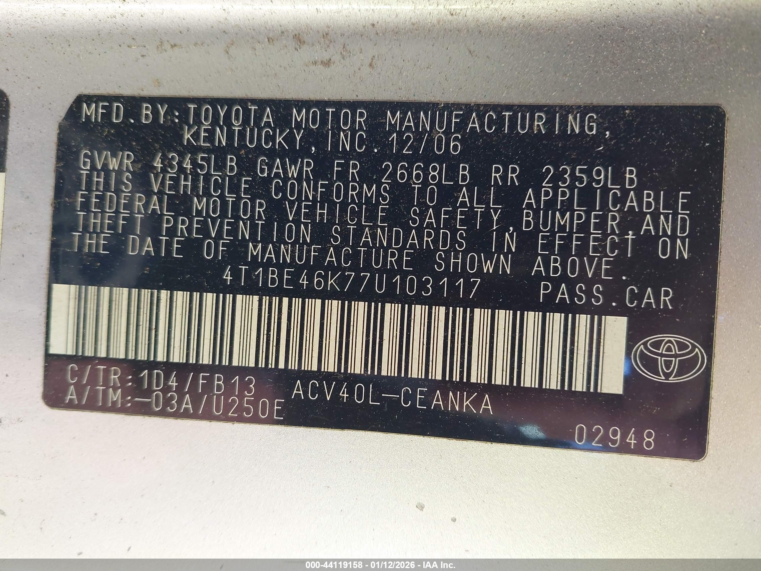 TOYOTA CAMRY image 9