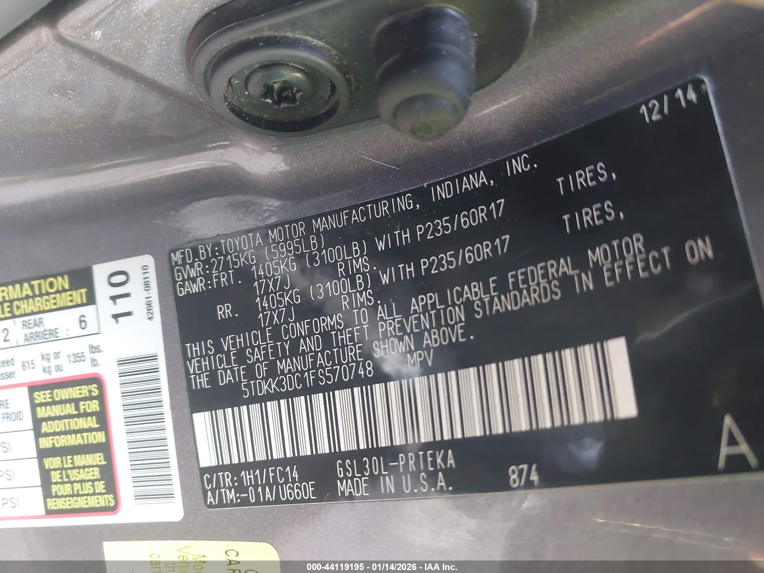 TOYOTA SIENNA image 9