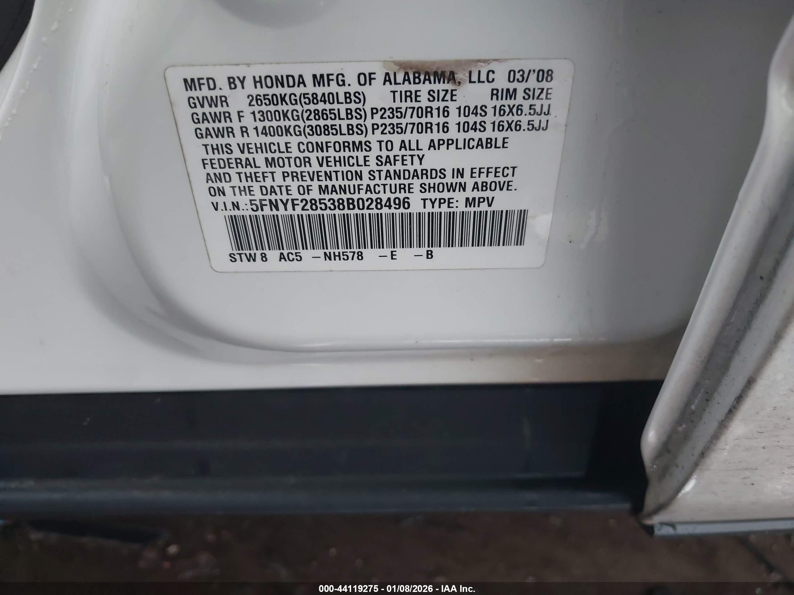 HONDA PILOT image 9
