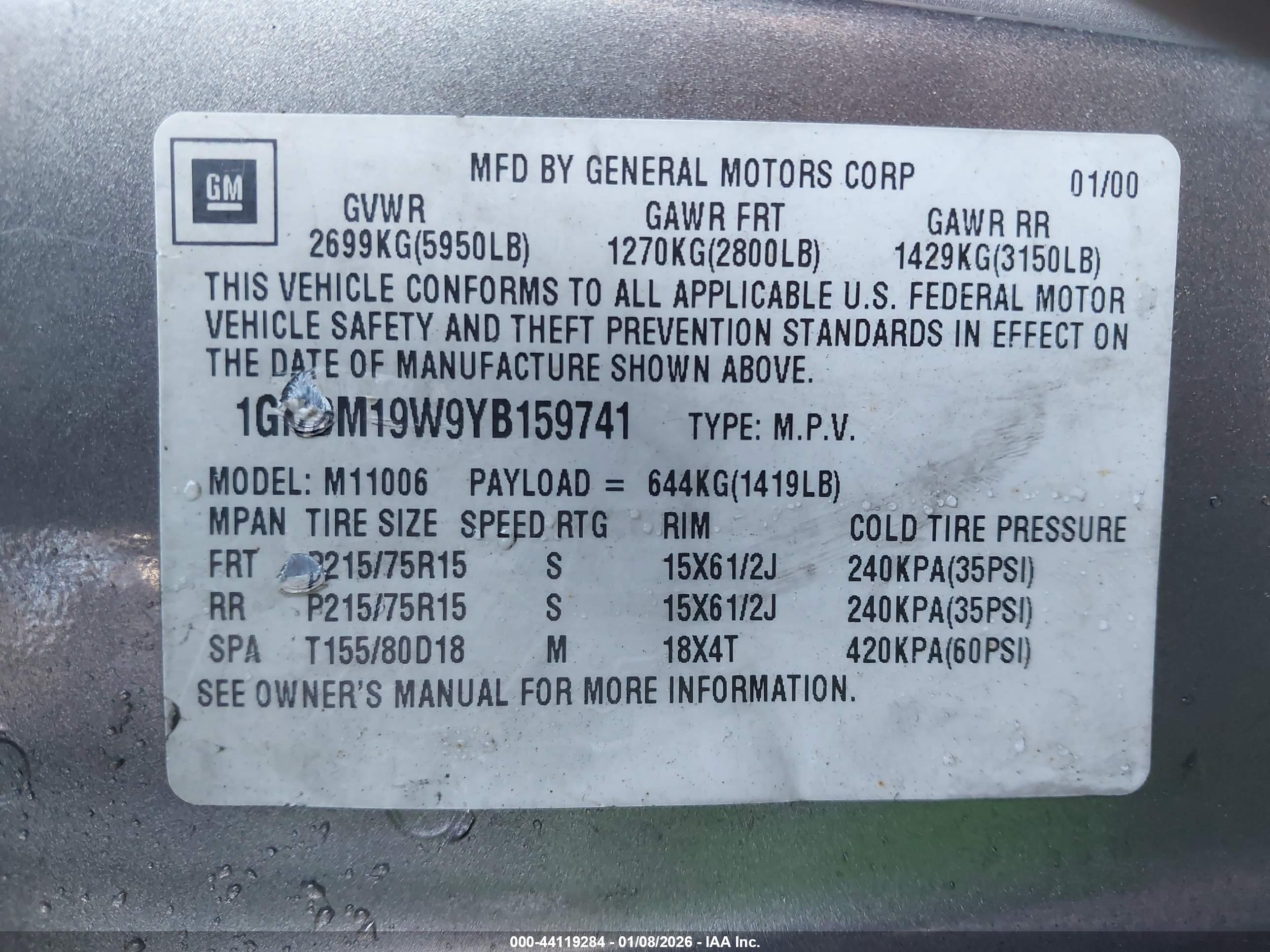 CHEVROLET ASTRO image 9