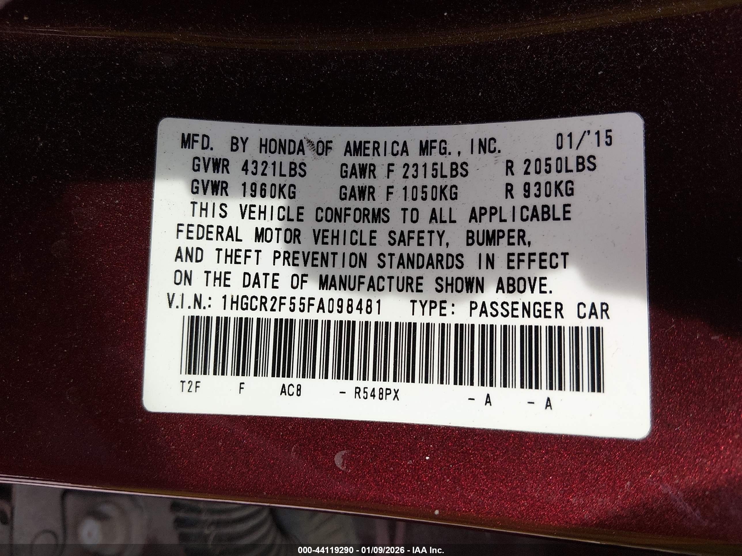 HONDA ACCORD image 9