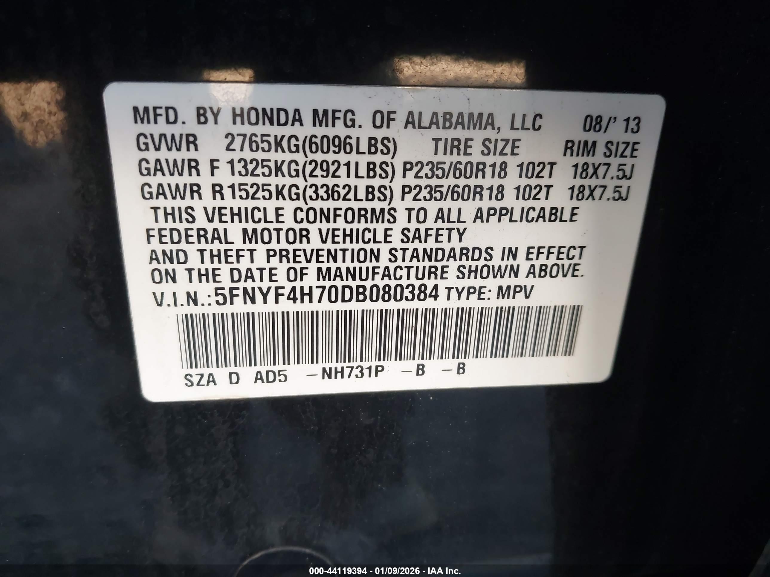 HONDA PILOT image 9