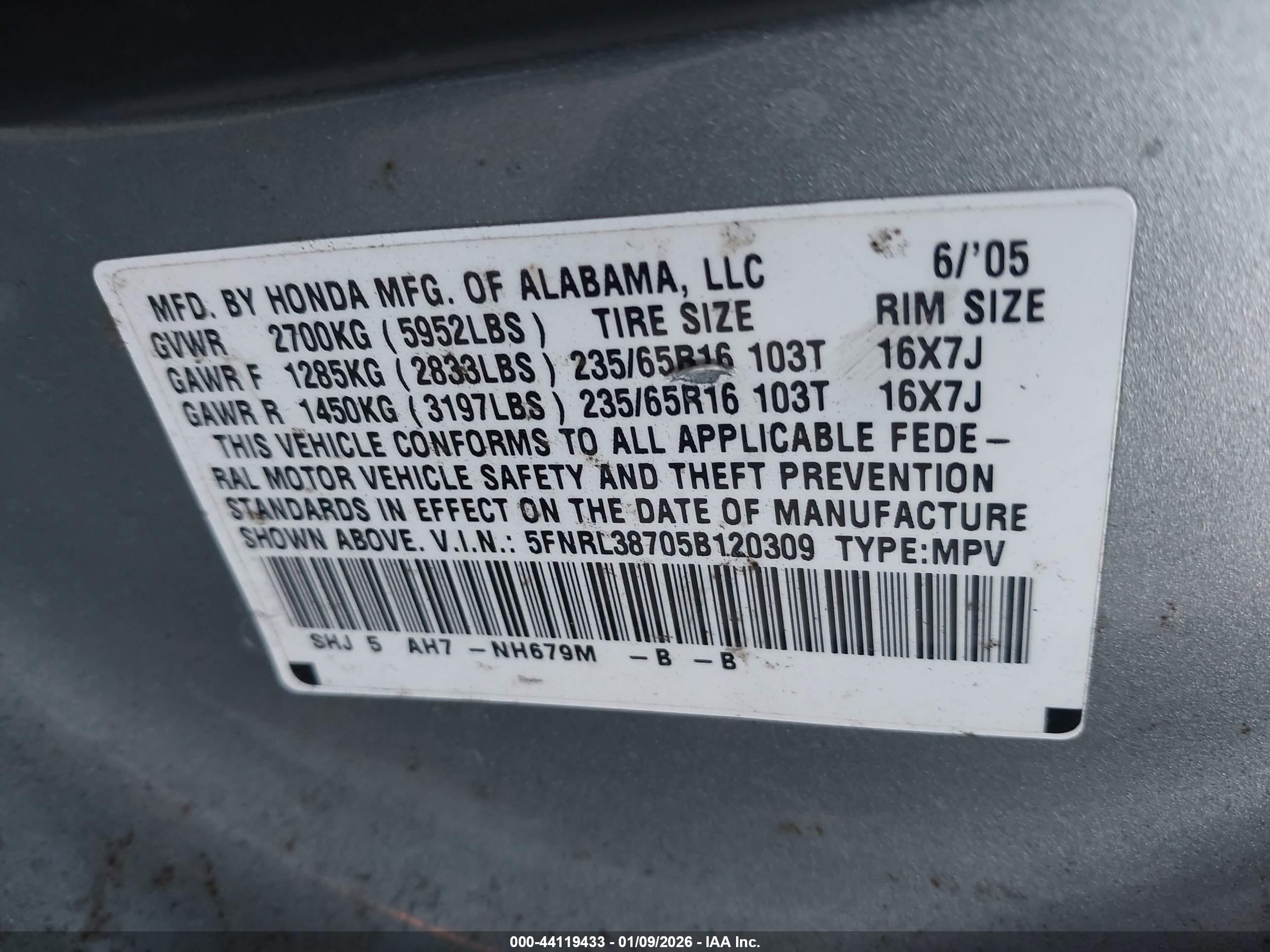 HONDA ODYSSEY image 9