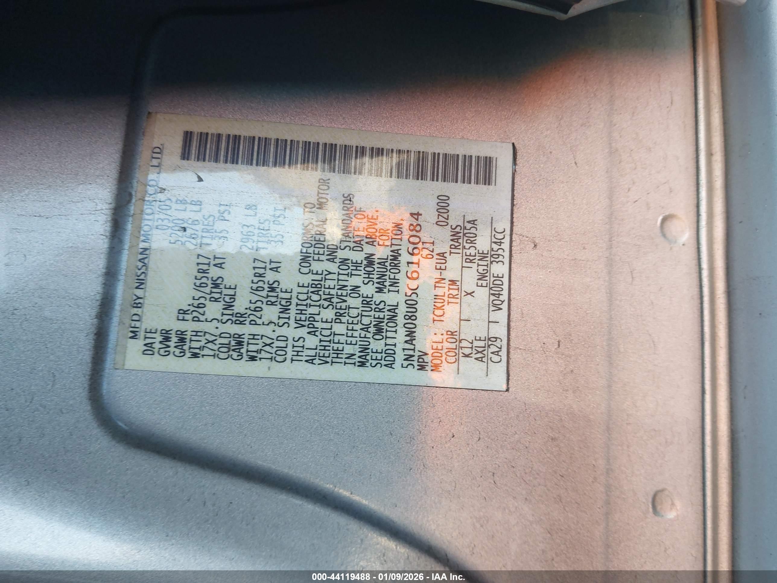 NISSAN XTERRA image 9