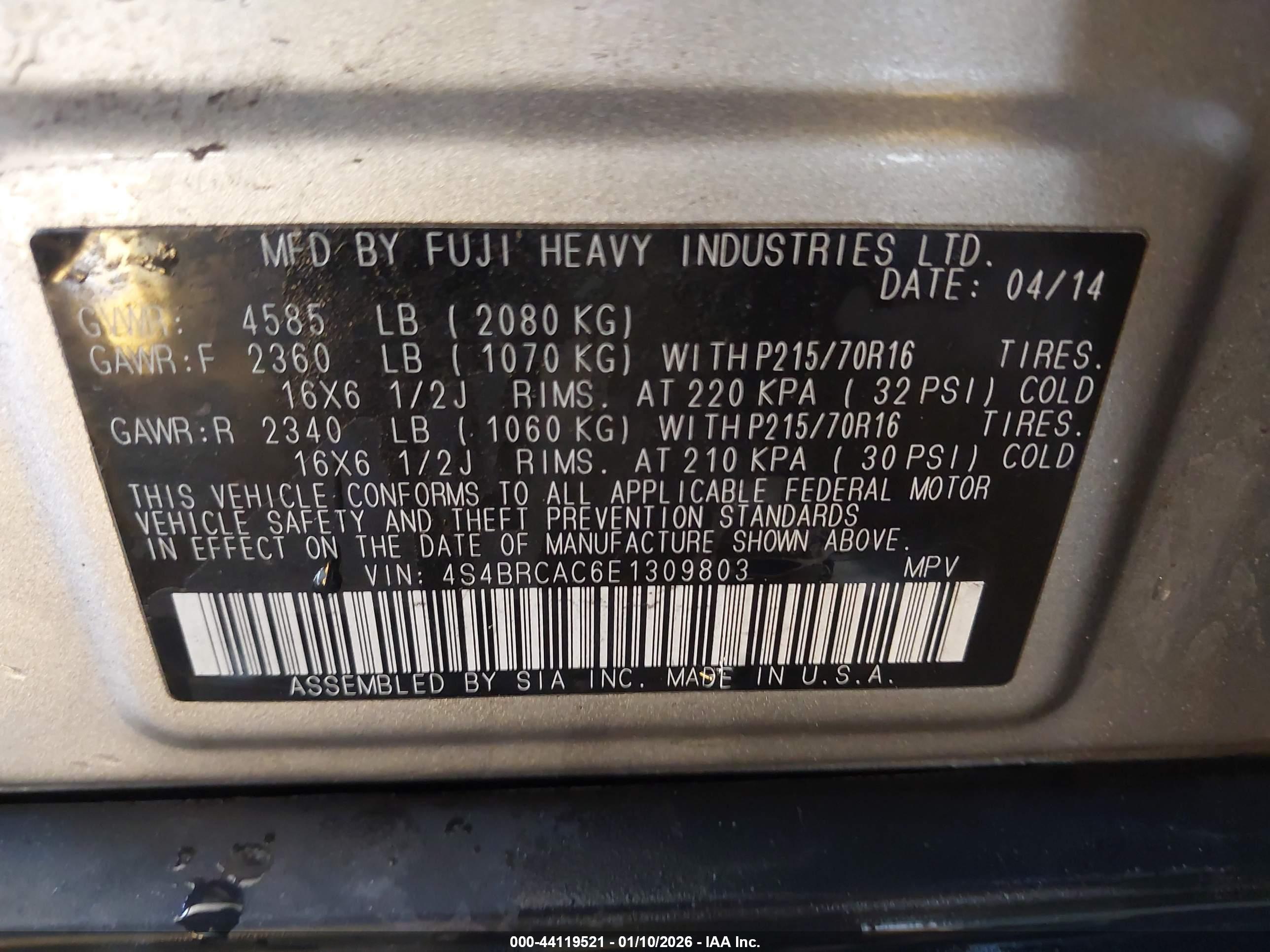 SUBARU OUTBACK image 9