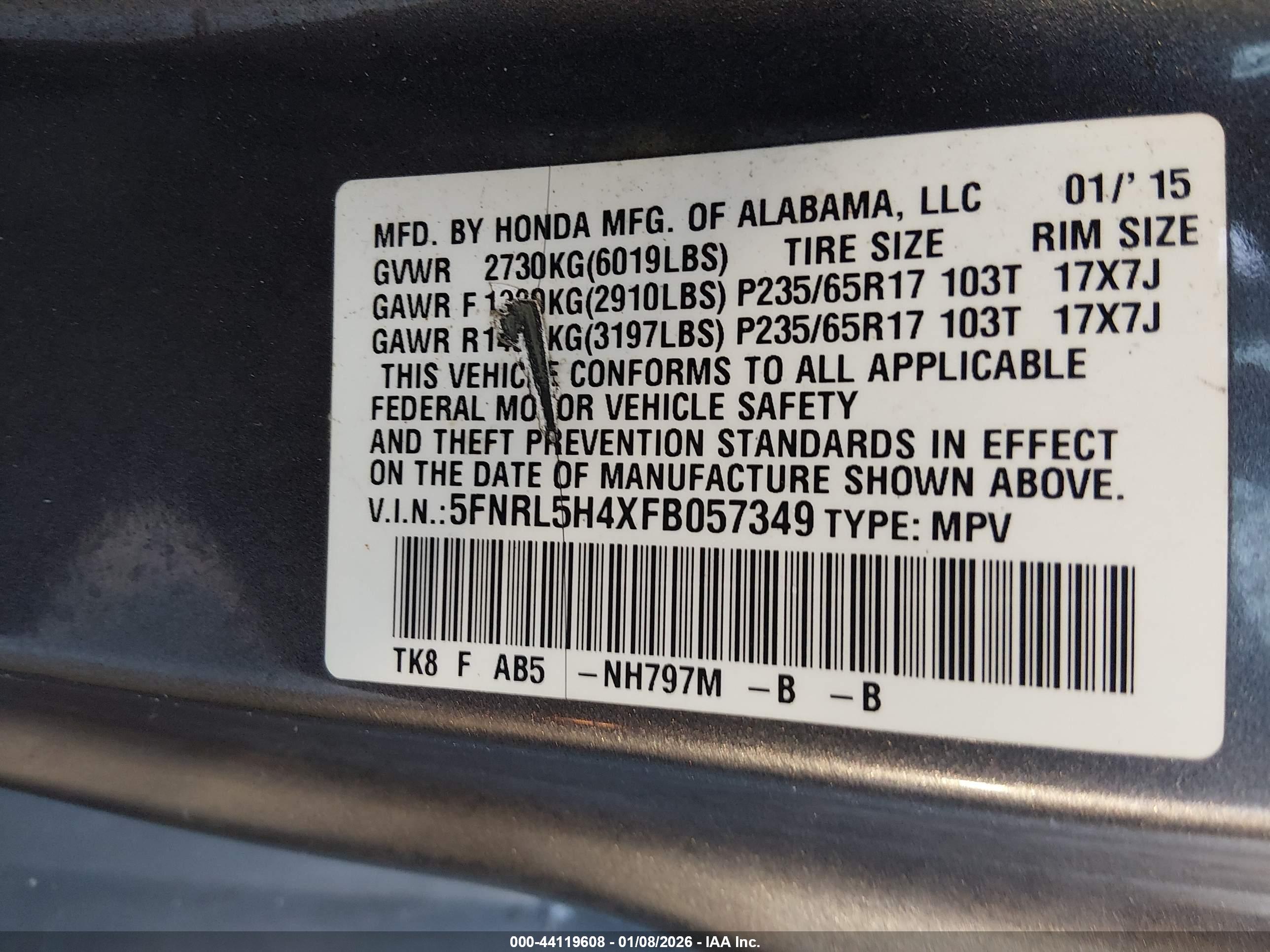 HONDA ODYSSEY image 9