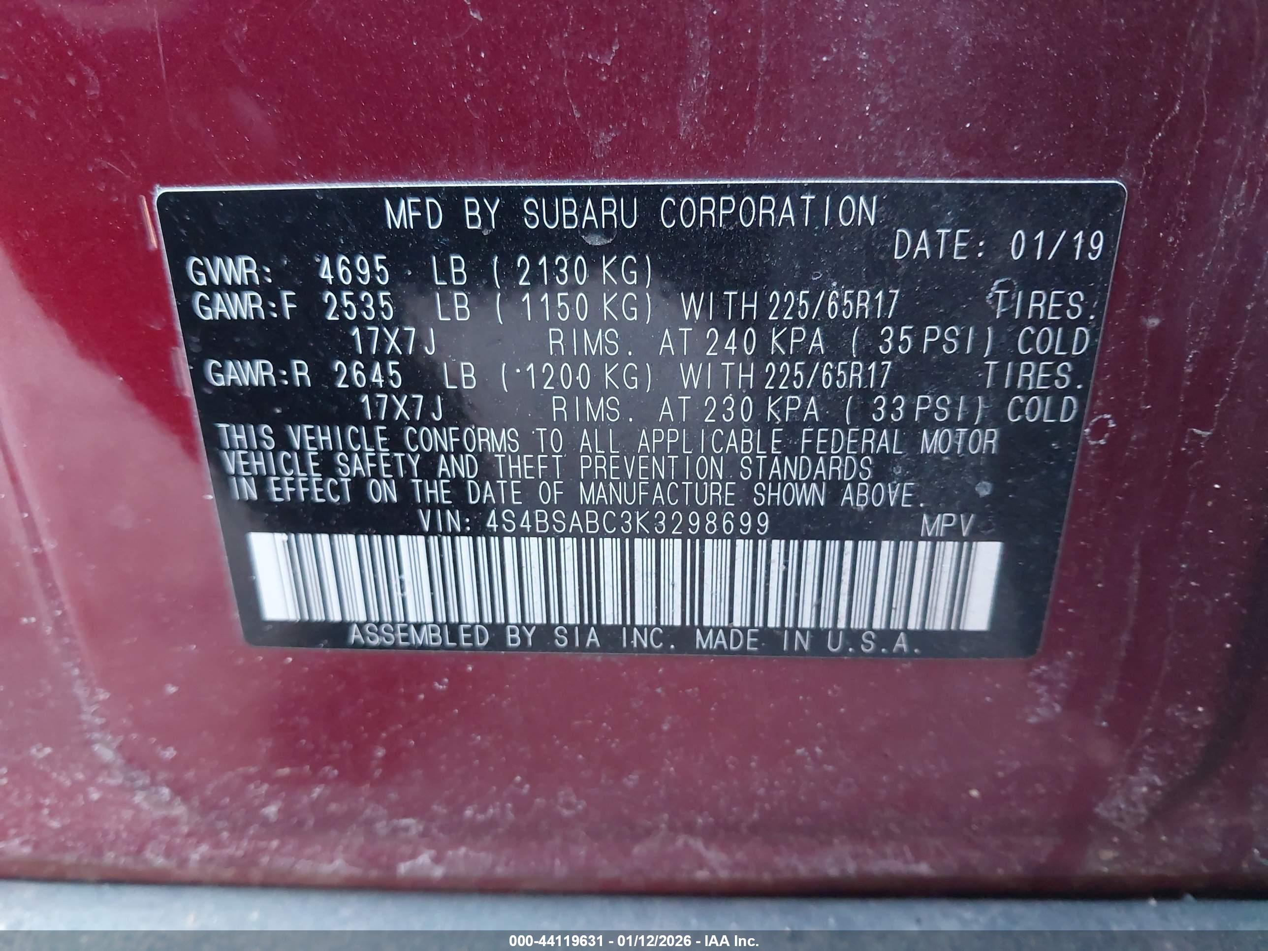 SUBARU OUTBACK image 9