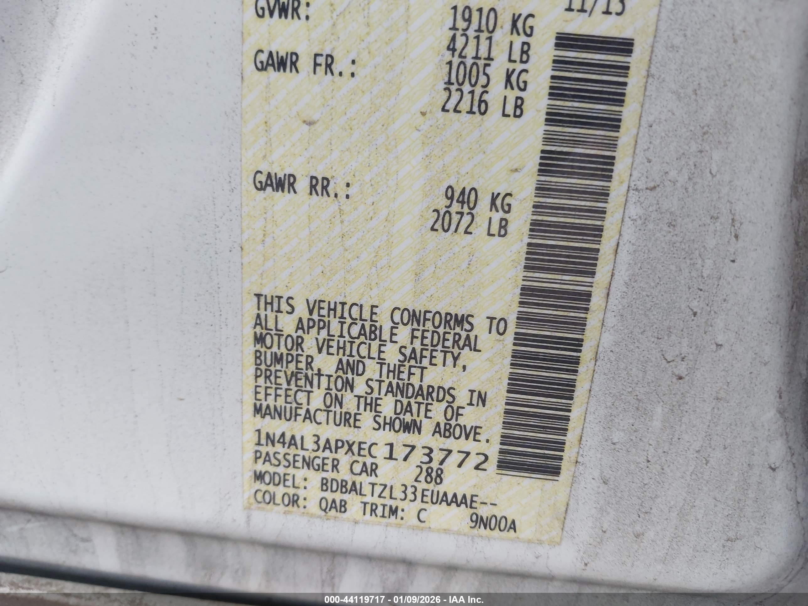 NISSAN ALTIMA image 9