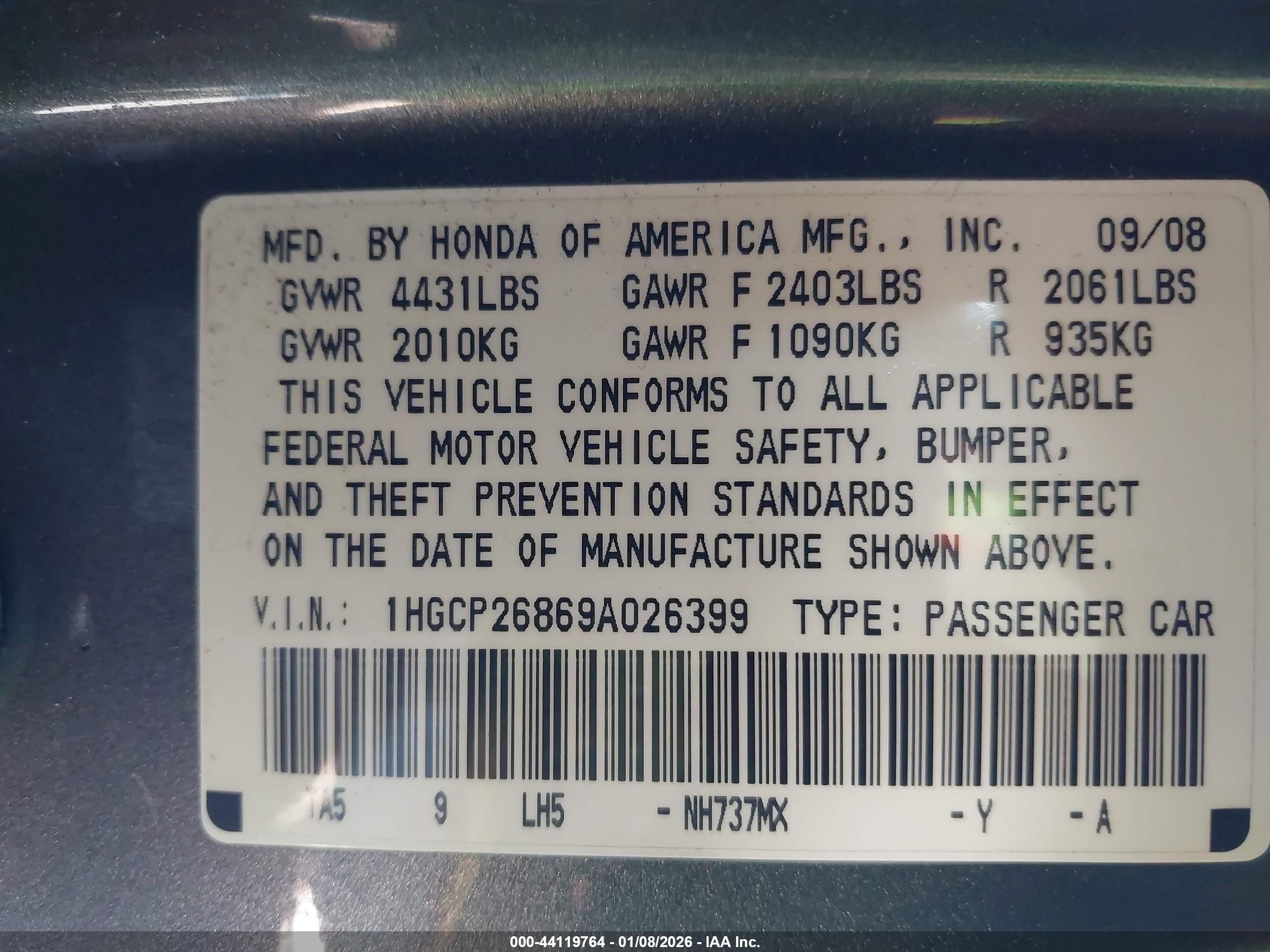 HONDA ACCORD image 9