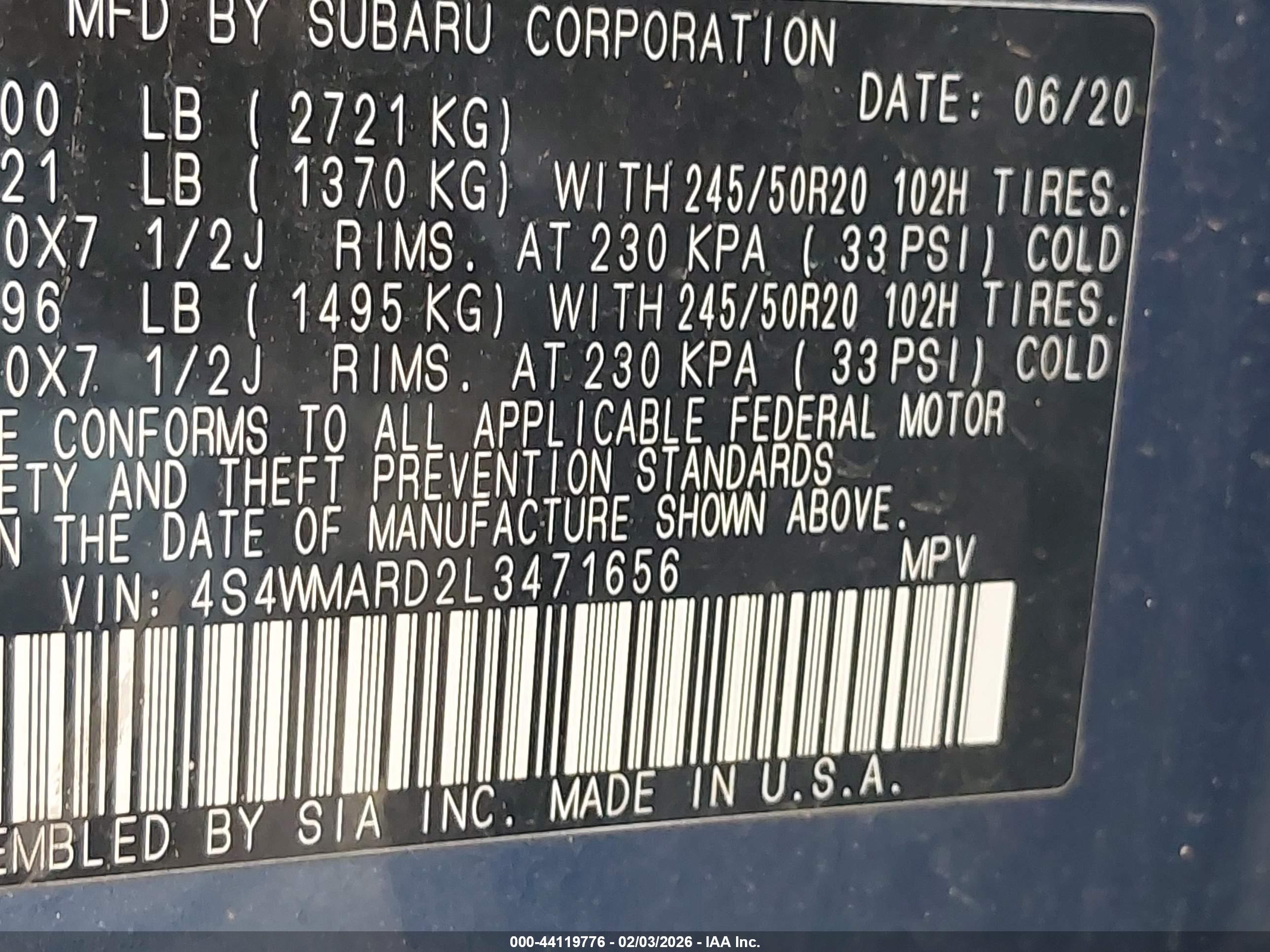 SUBARU ASCENT image 9