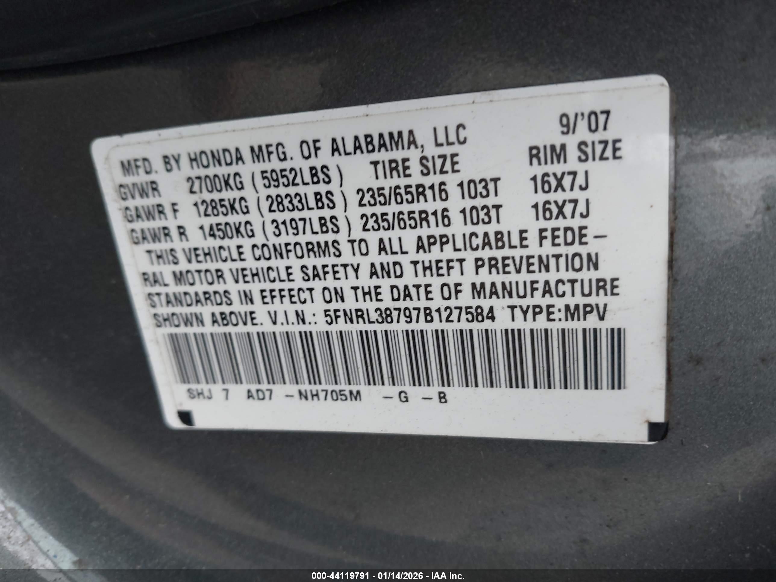 HONDA ODYSSEY image 9