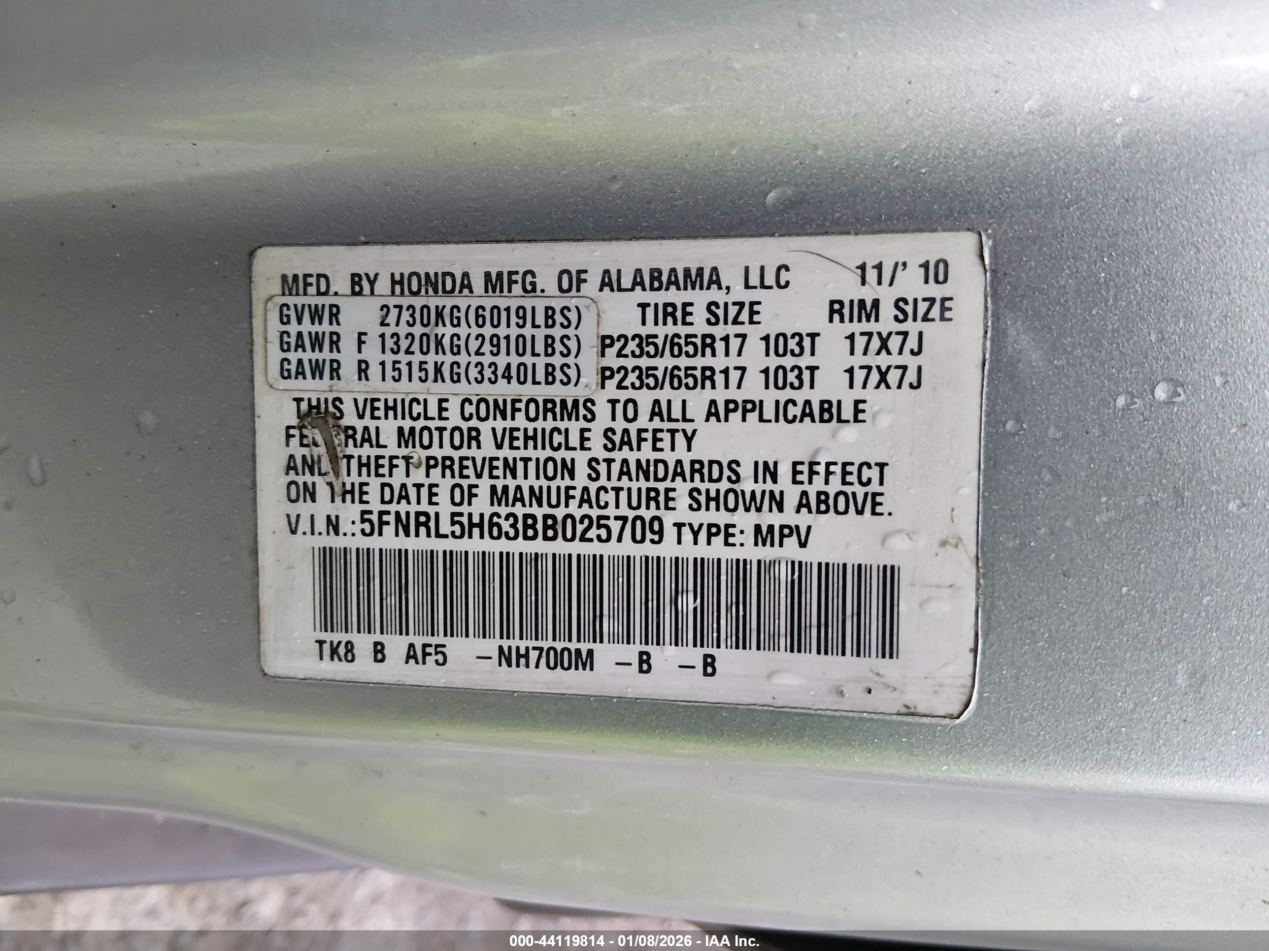 HONDA ODYSSEY image 9