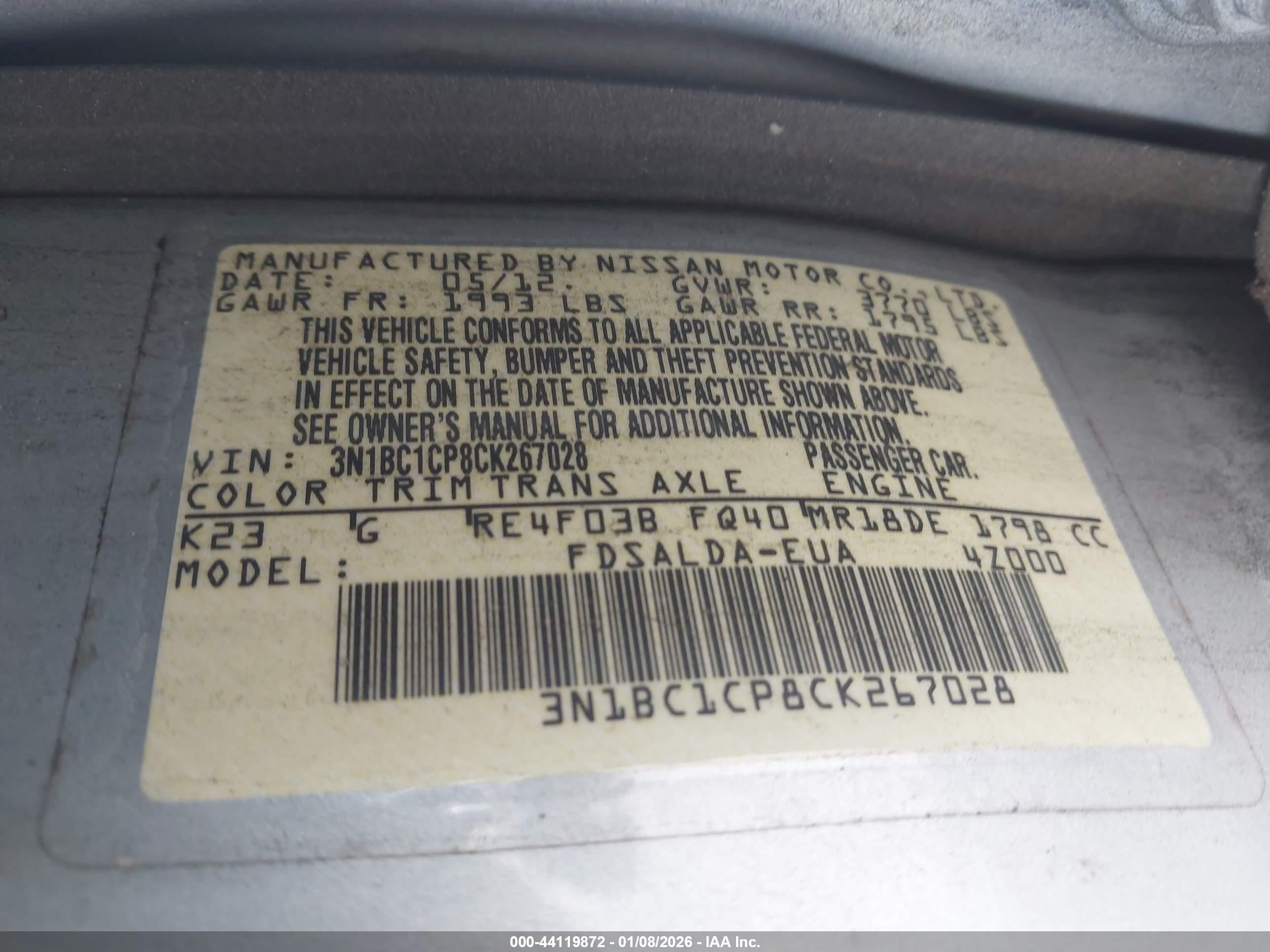 NISSAN VERSA image 9