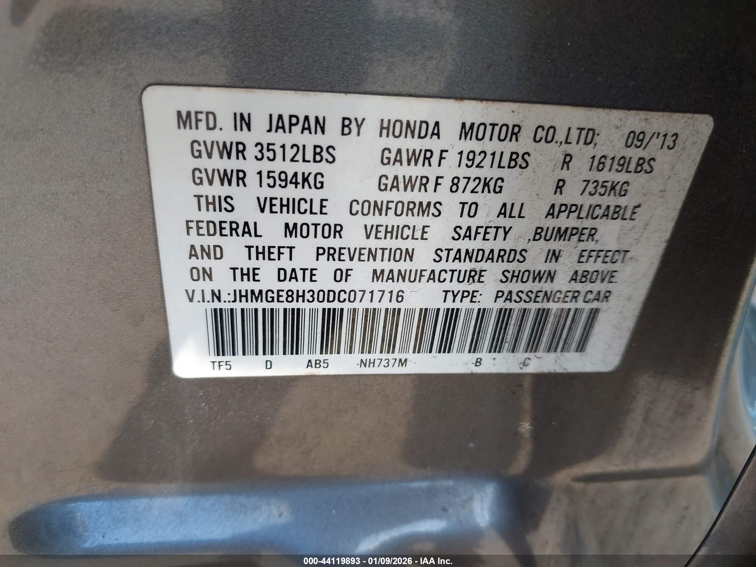 HONDA FIT image 9