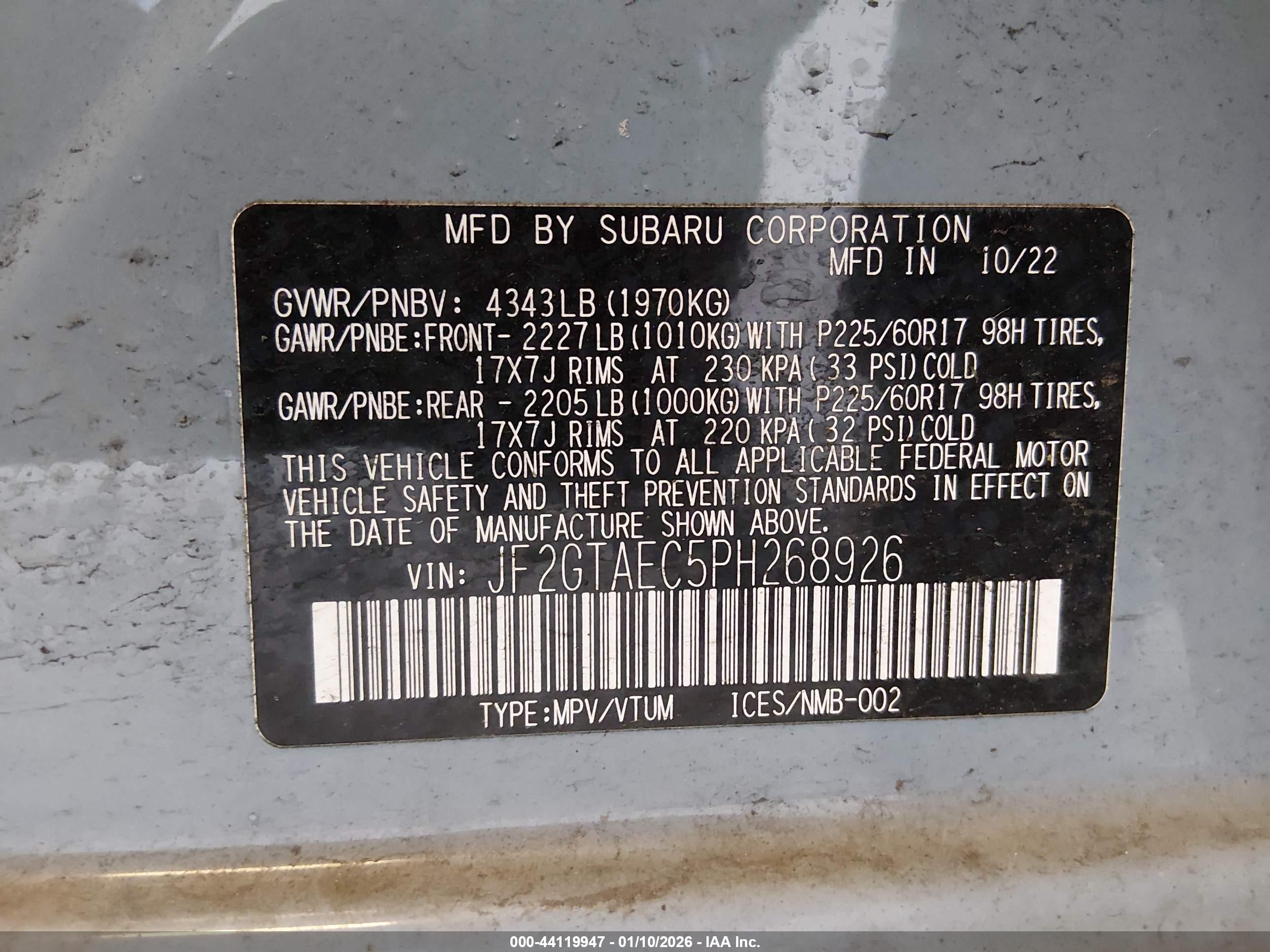 SUBARU CROSSTREK image 9