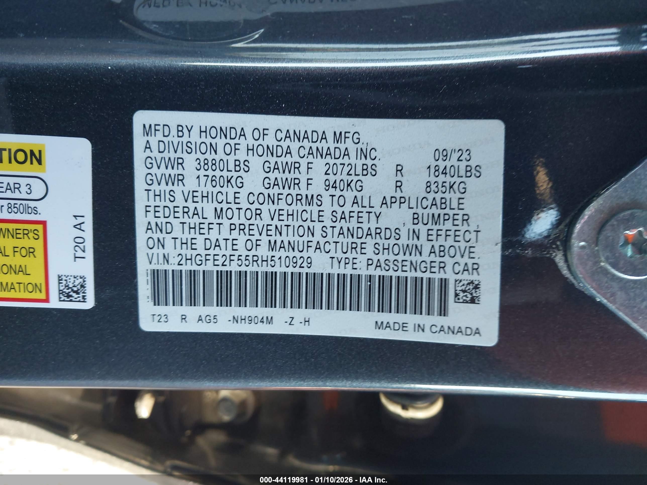 HONDA CIVIC image 9
